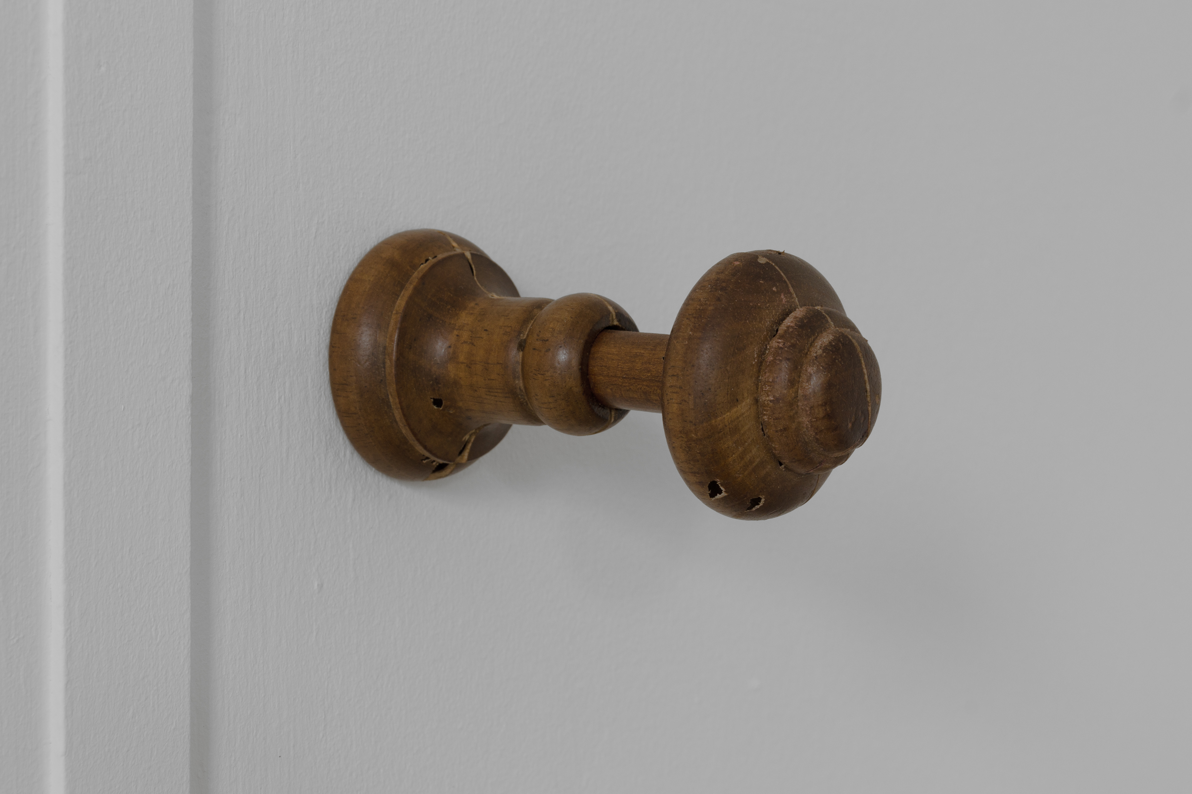 Veneer; Ian Jackson, 2013; Hollowed curtain holdback; dimensions variable