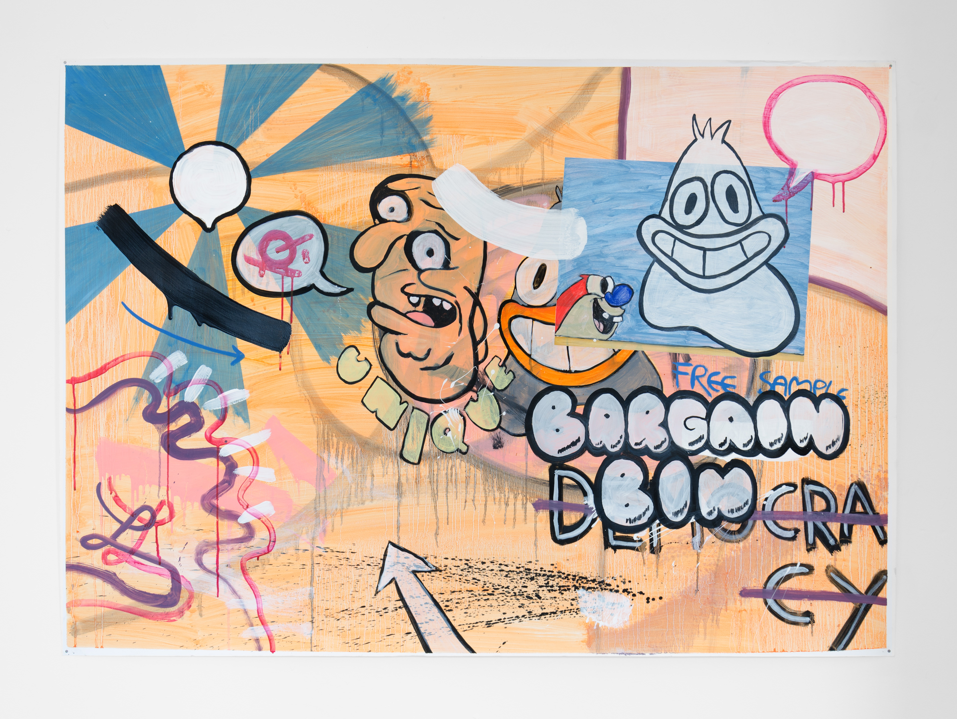 Bargain Bin; George Garthwaite, 2014; Oil on paper; 100 × 140cm