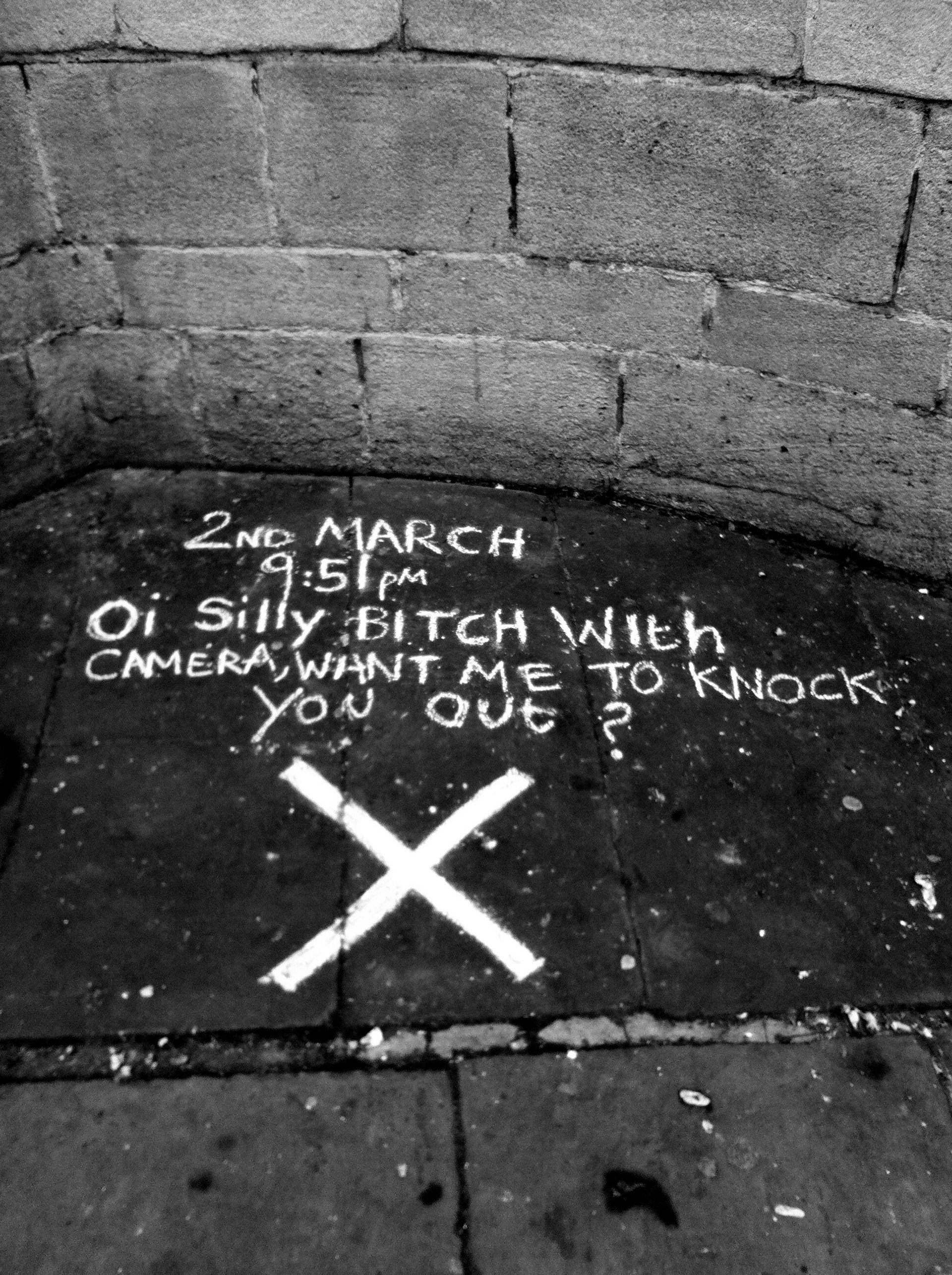 Mapping The streets of Leeds; Jennifer Morgan, 2013; chalk markings (various locations)