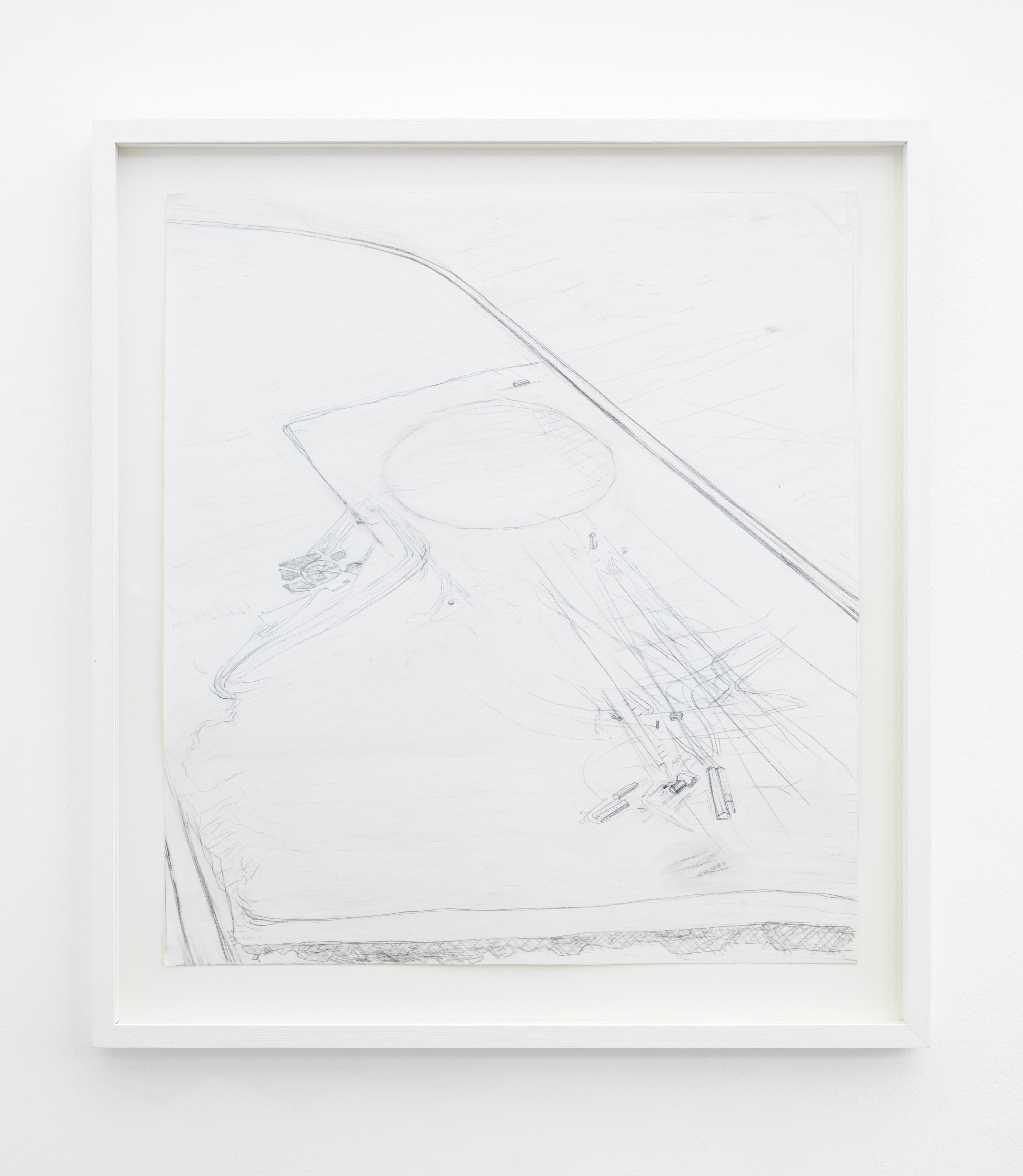 Quarry; Carol Rhodes, 2000; pencil on paper; 51 × 46cm