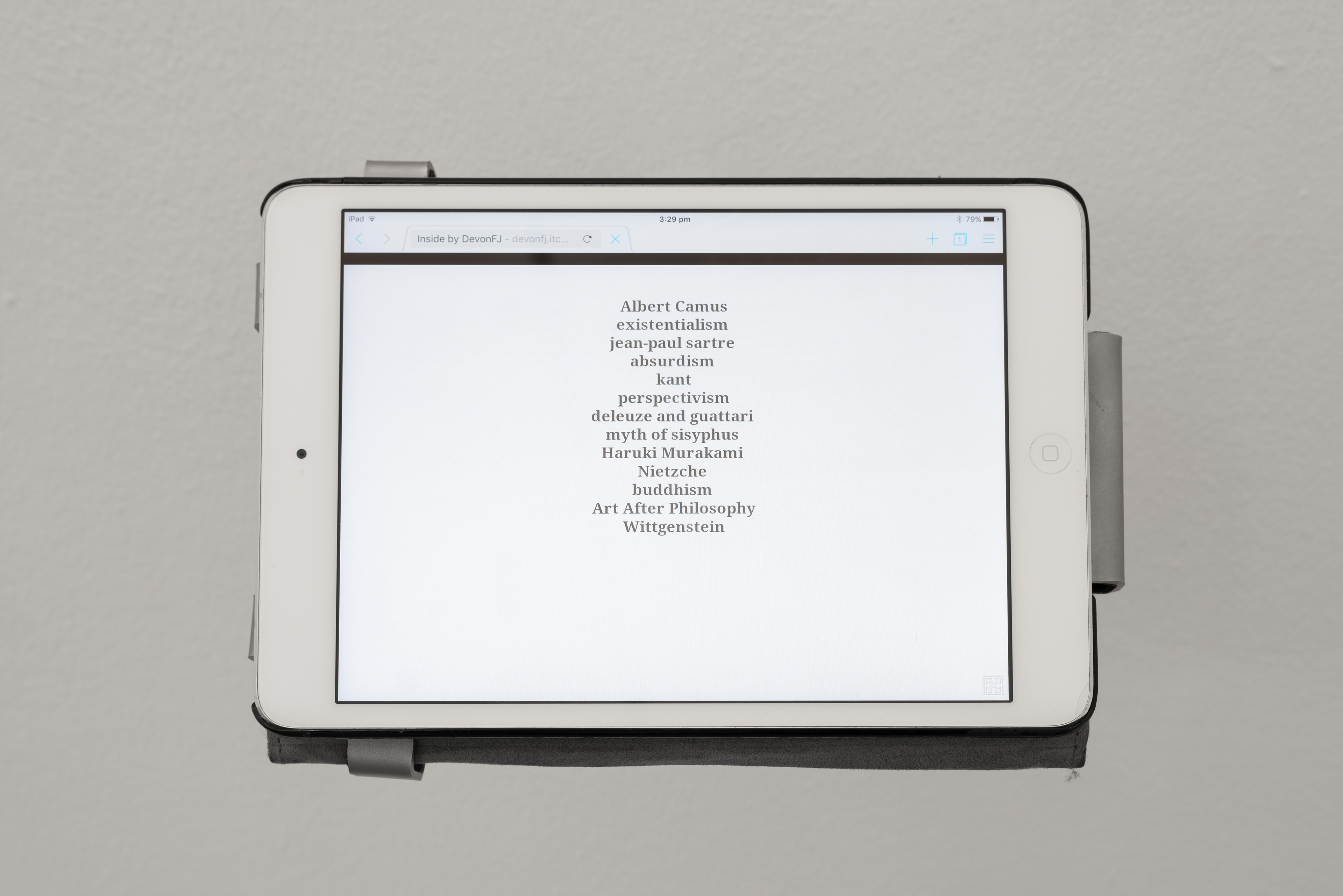 Inside (Version 2.4); Devon Forester-Jones, 2016 – ongoing; HTML file; theoretically infinite, in reality nonexistent
