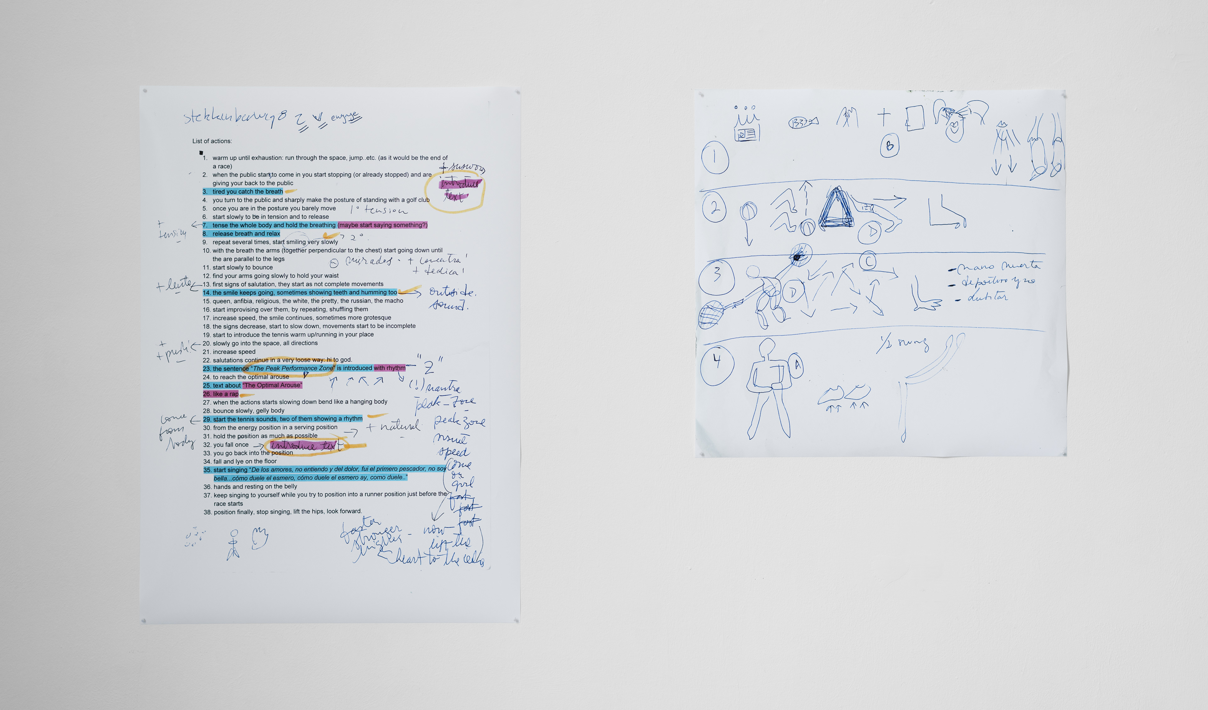 Sports et Divertissements; Mercedes Azpilicueta with Ness Herringshaw, Sam Kan, Seren Metcalfe, and Jazmin Morris, 2016; performative installation; dimensions variable