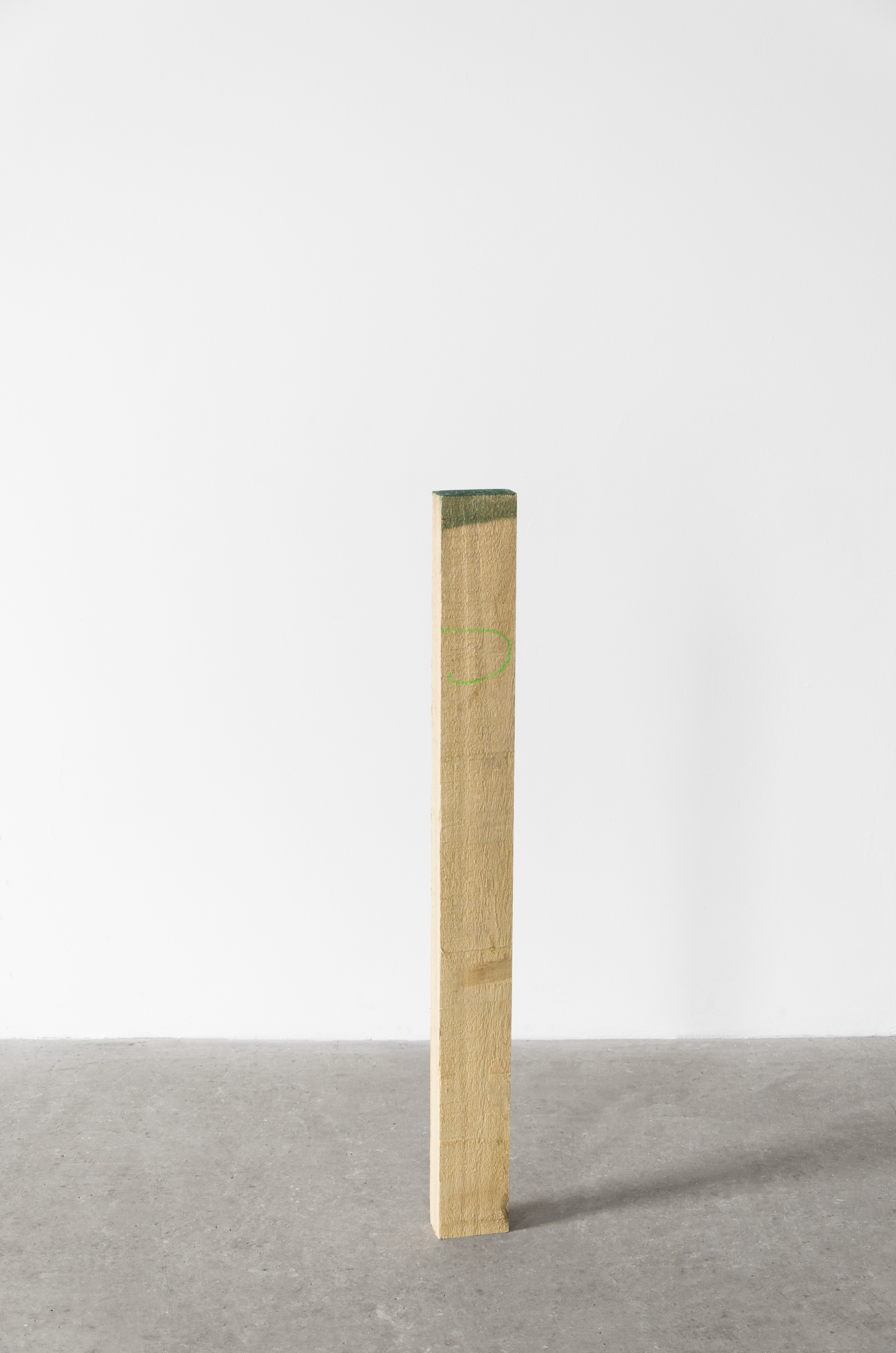 Proposal No.8 Wood cut to my hip height; Peter Liversidge, 2013; tropical hardwood, pine, American tulip, ramin, elm, poplar; 100cm [x6]