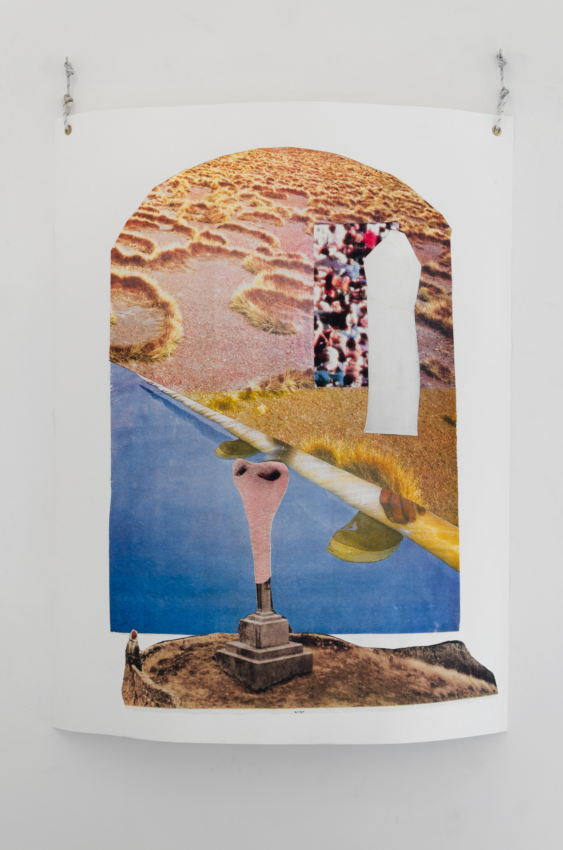 Bleaching Light; Lilian Ptácek; collage of lithograph and digital print on paper; 150 × 120cm