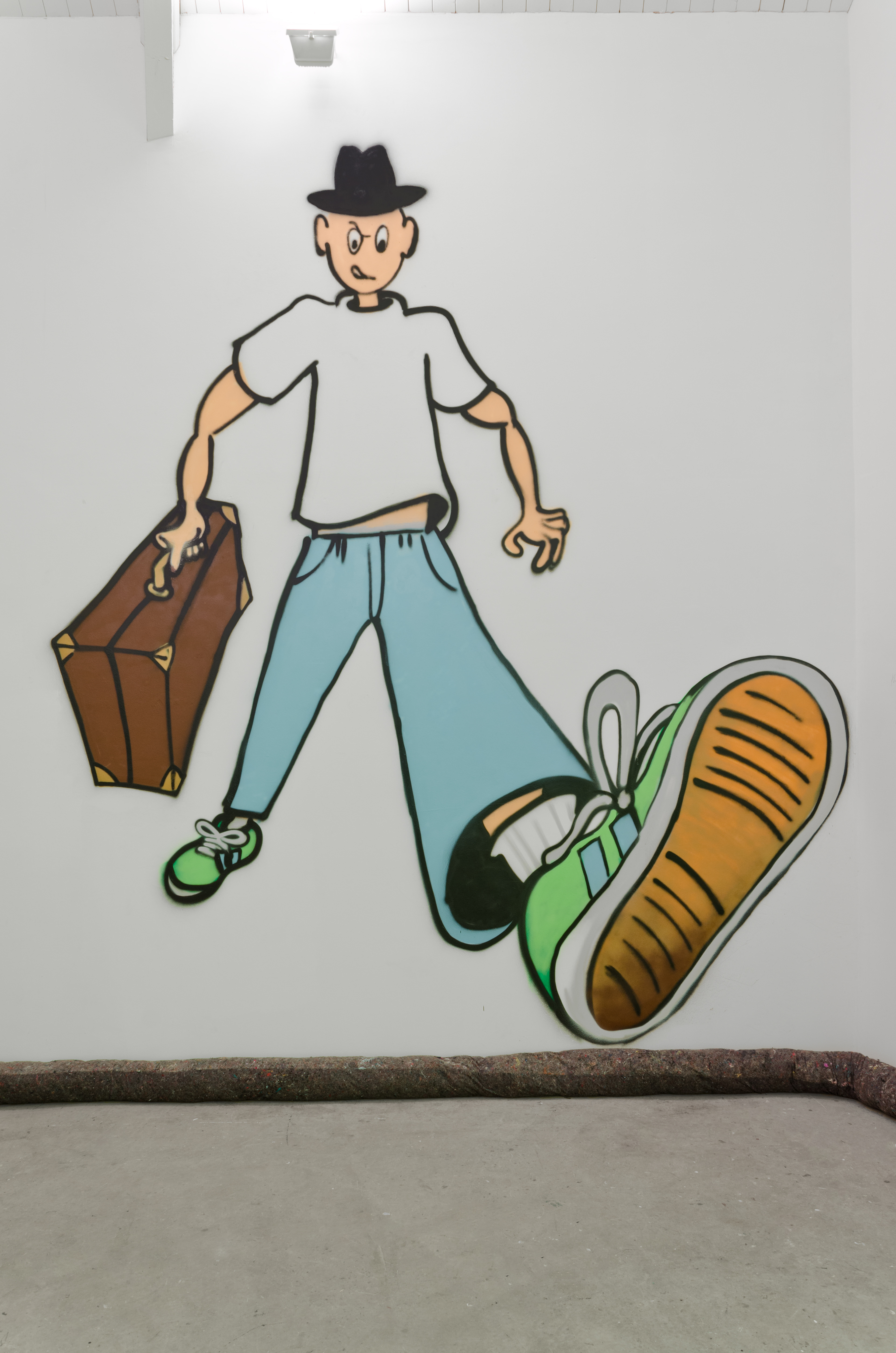 in your house; Stefan Sadler, 2013; Spray paint; 350 × 280cm / 280 × 150cm
