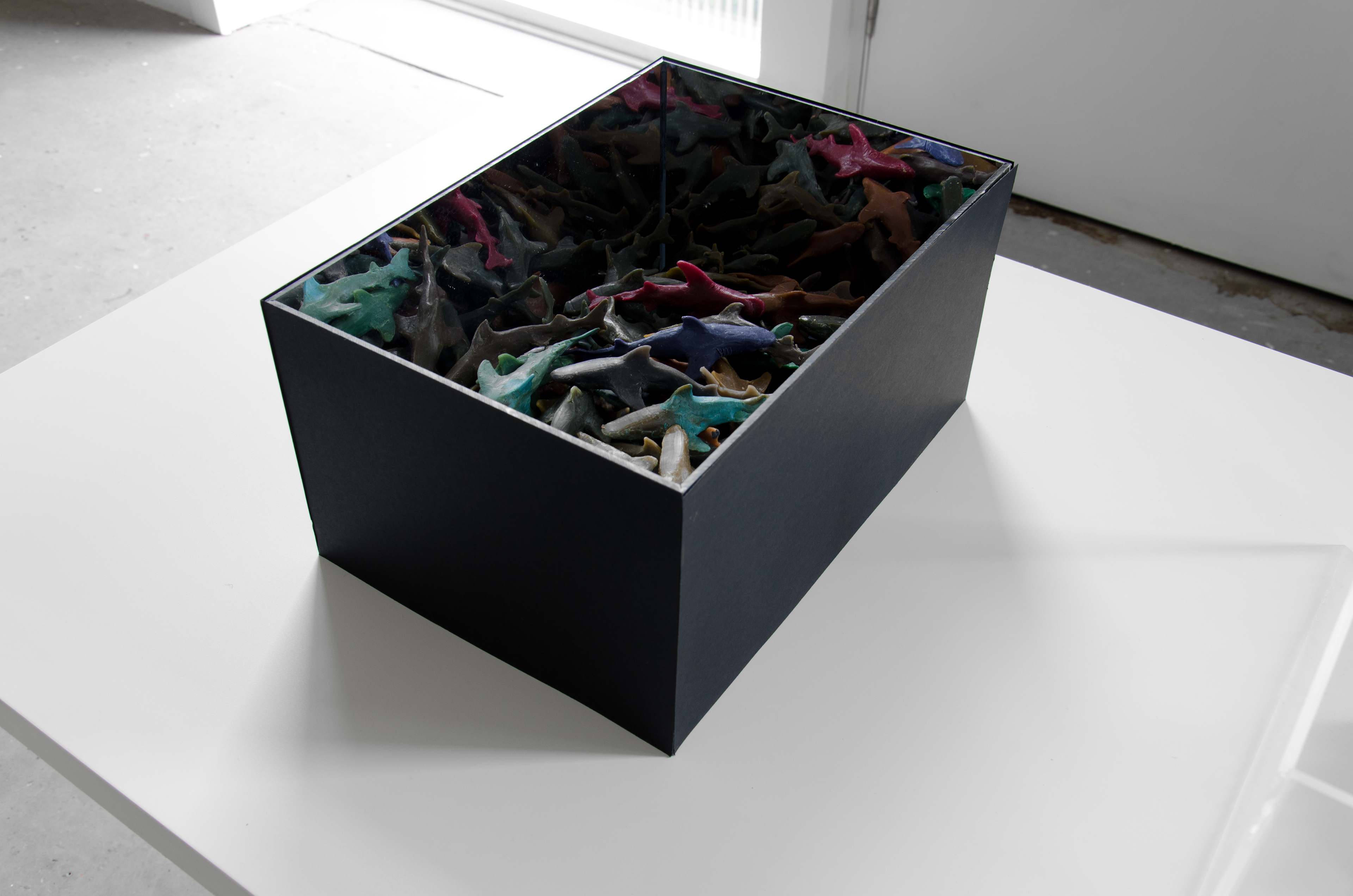 Wax Sharks; Robin Jenkins, 2013; wax; dimensions variable