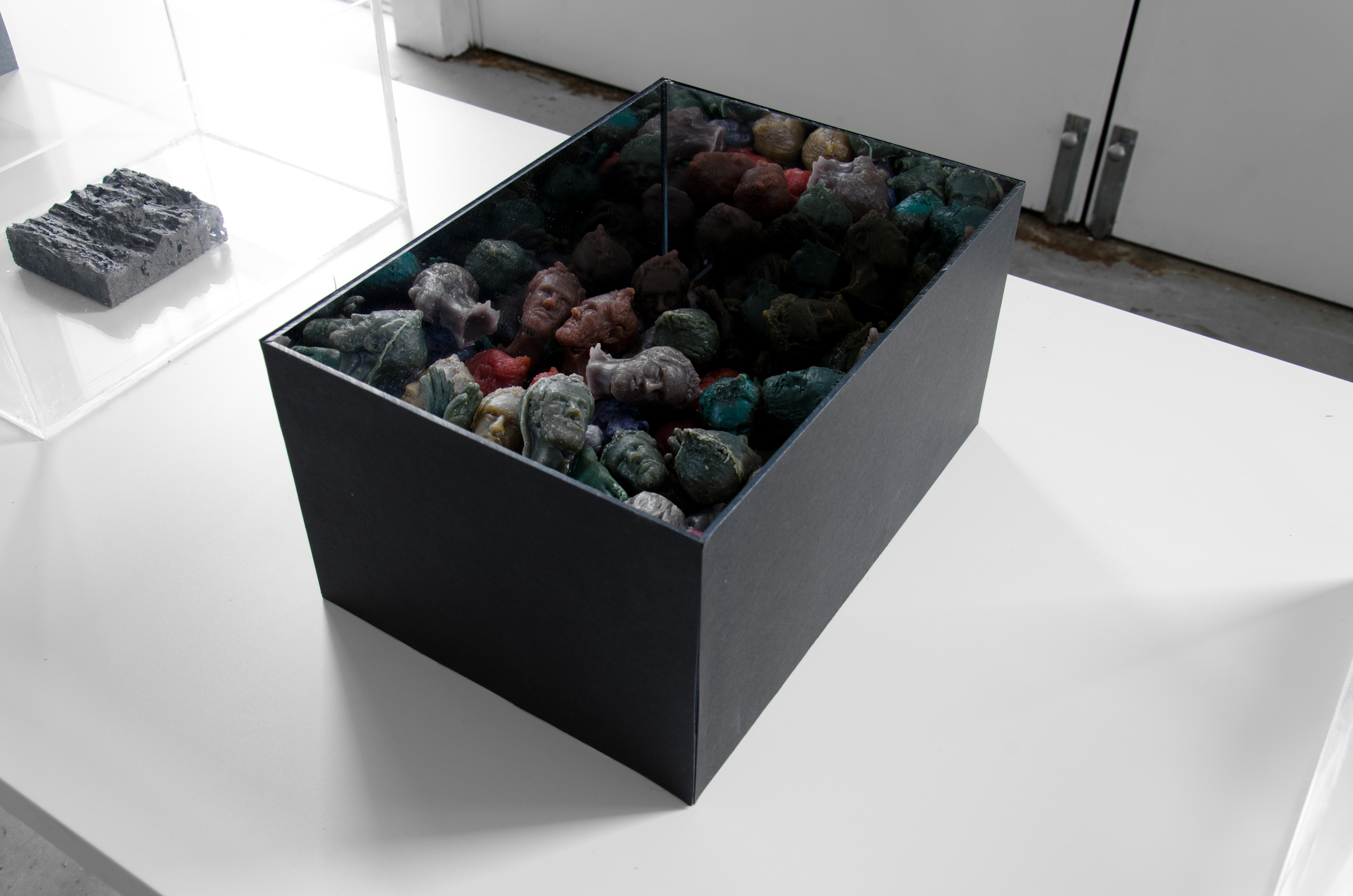 Wax Heads of Poseidon; Robin Jenkins, 2013; wax; dimensions variable