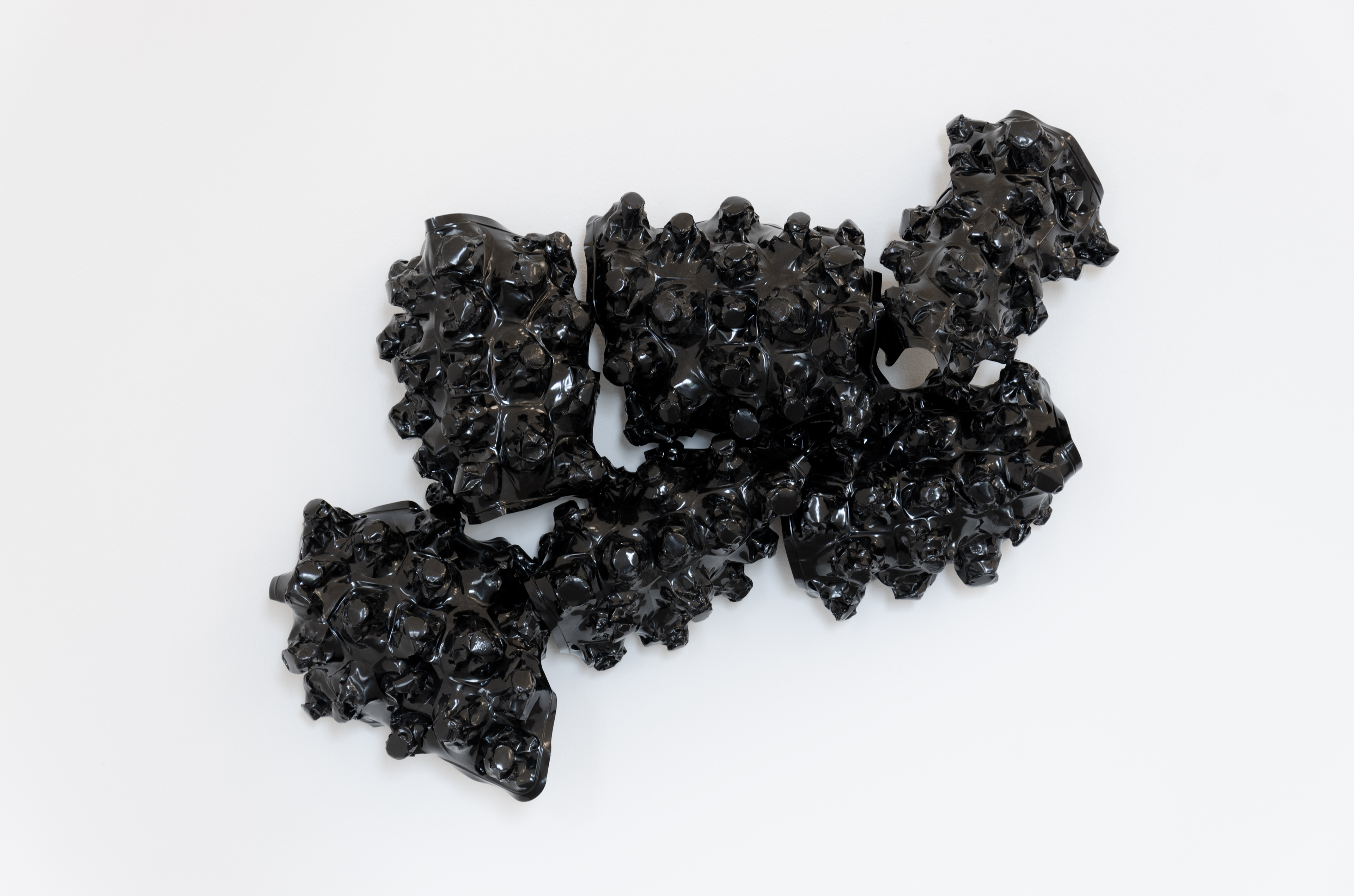 Dish cloth dreaming of being a silk scarf; Alice Chandler, 2014; Plastic; Dimensions variable