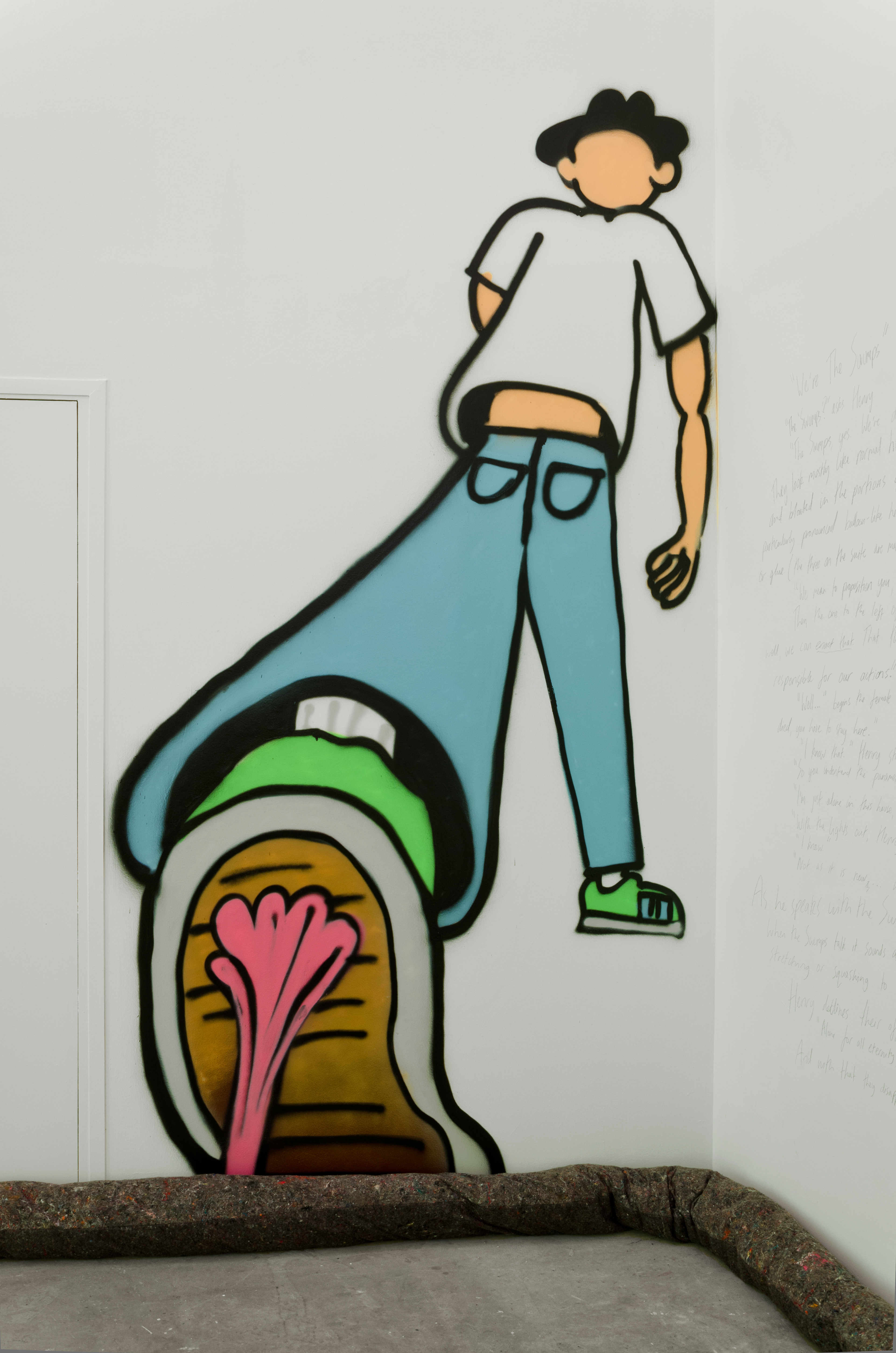 in your house; Stefan Sadler, 2013; Spray paint; 350 × 280cm / 280 × 150cm