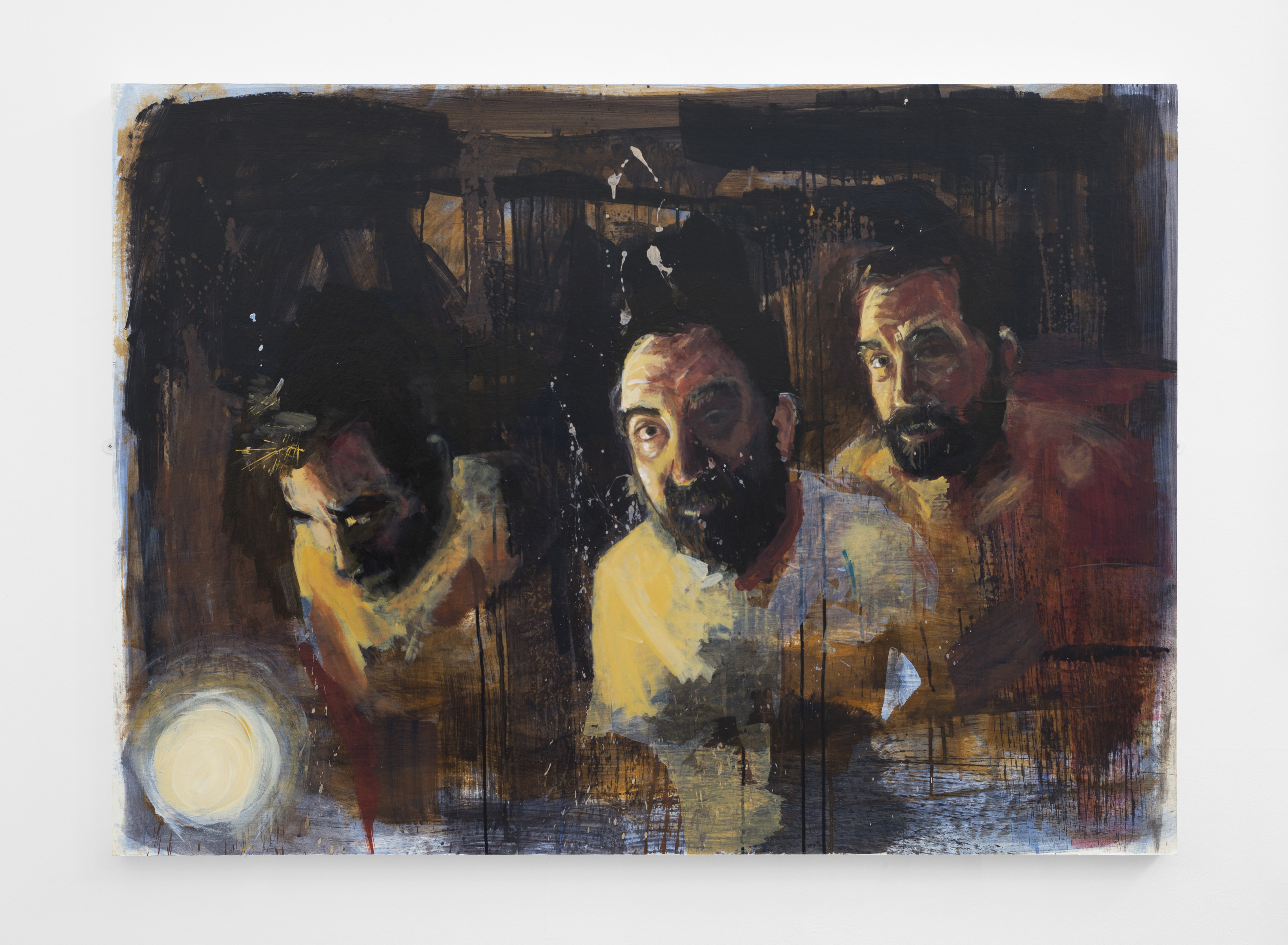 Nick Turner seen from three sides; Lucinda Turner, 2016; acrylic on paper on board; 135 × 97cm