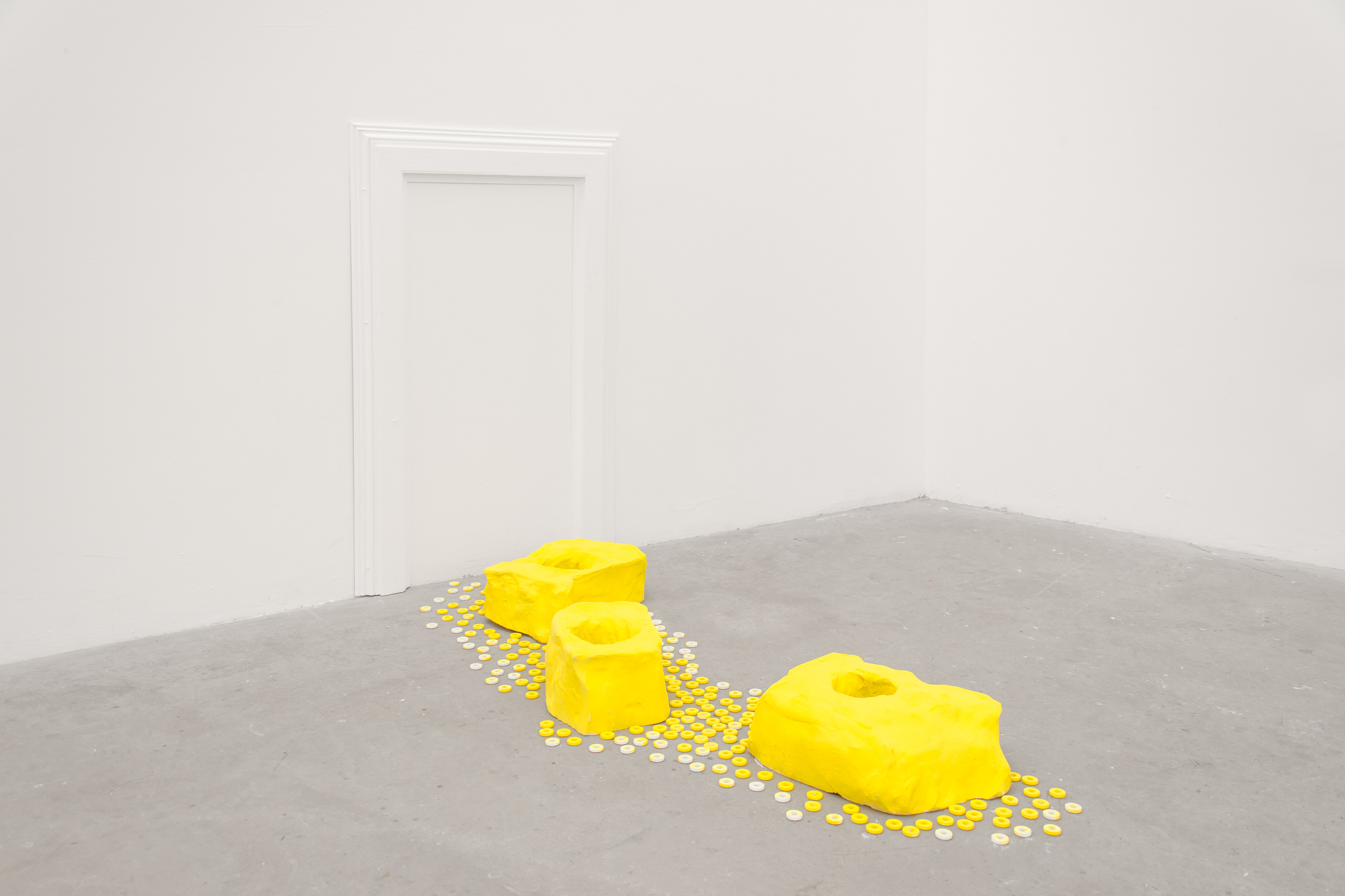 Follow; Aphra Lupita, 2013; wood, acrylic, plaster, polo mints; 60 × 90 × 140cm