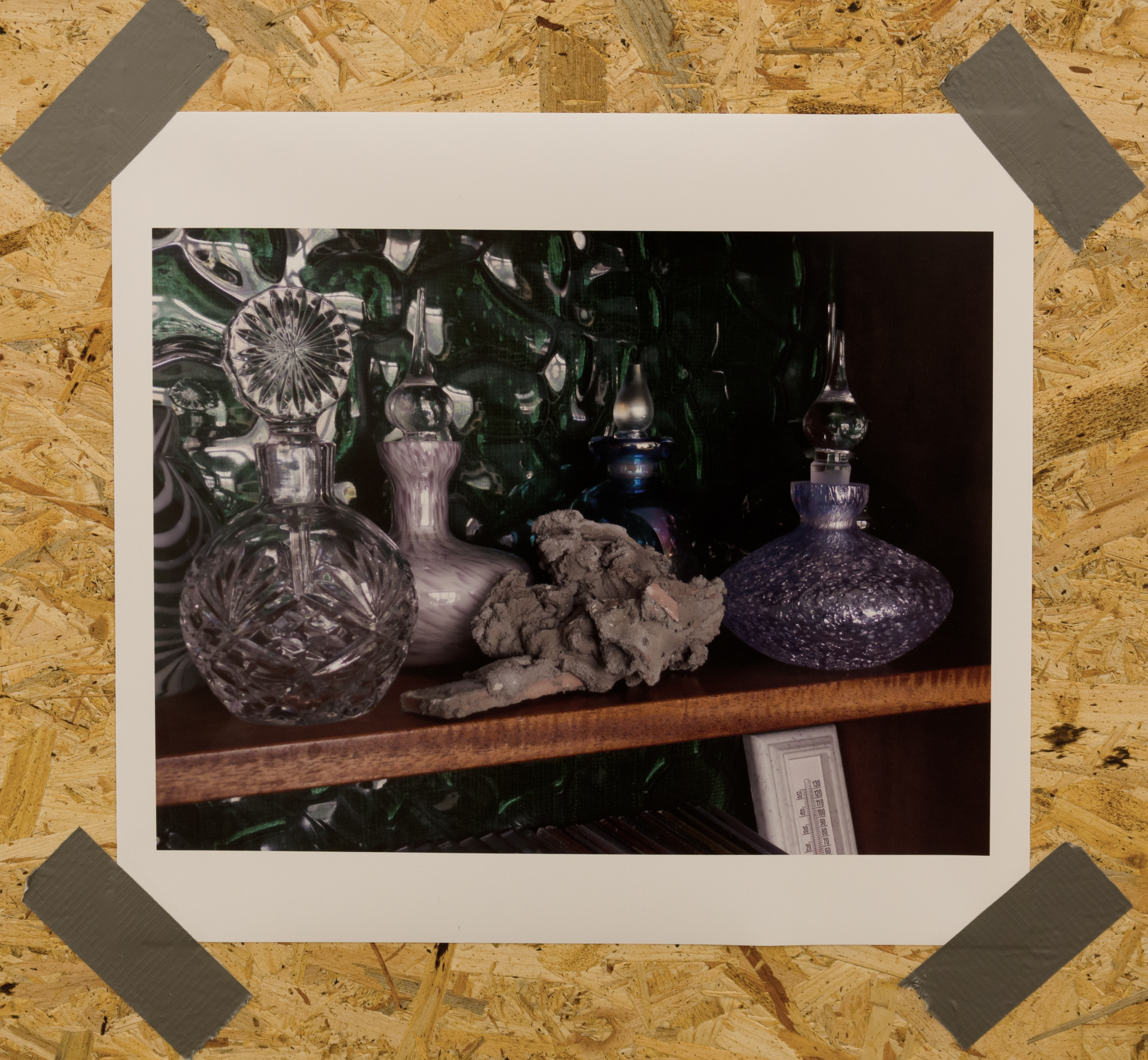 Manifestation of Deliverance Object 14: Unclean Energy Solidification of ‘Angle of Incidence’; 2010; photograph mounted on board; 55 × 41cm; Pictured in the house of Mr and Mrs Williams, Carlisle, who acquired it in January 2012 in Tunis, Tunisia, from Peter Lister