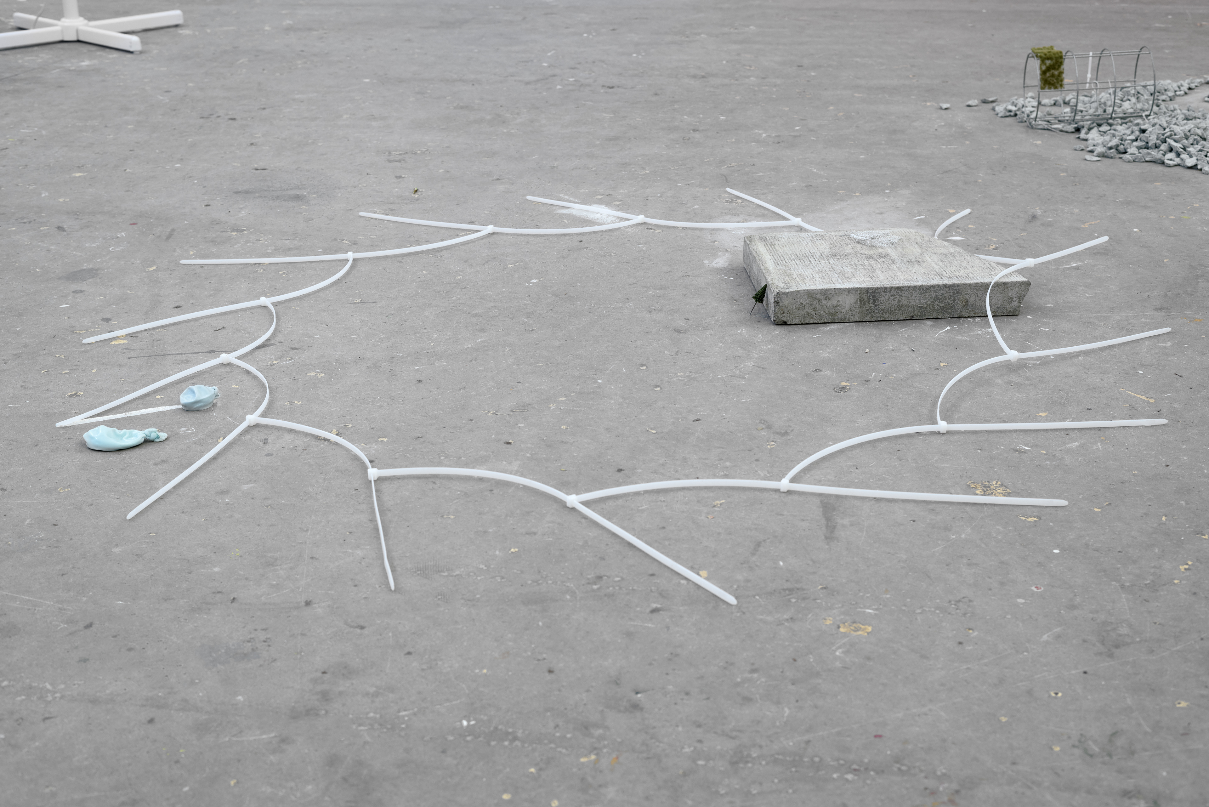 Verges Seep; Kelly Bishop, 2015; gravel, found objects, model making supplies, wire; dimensions variable