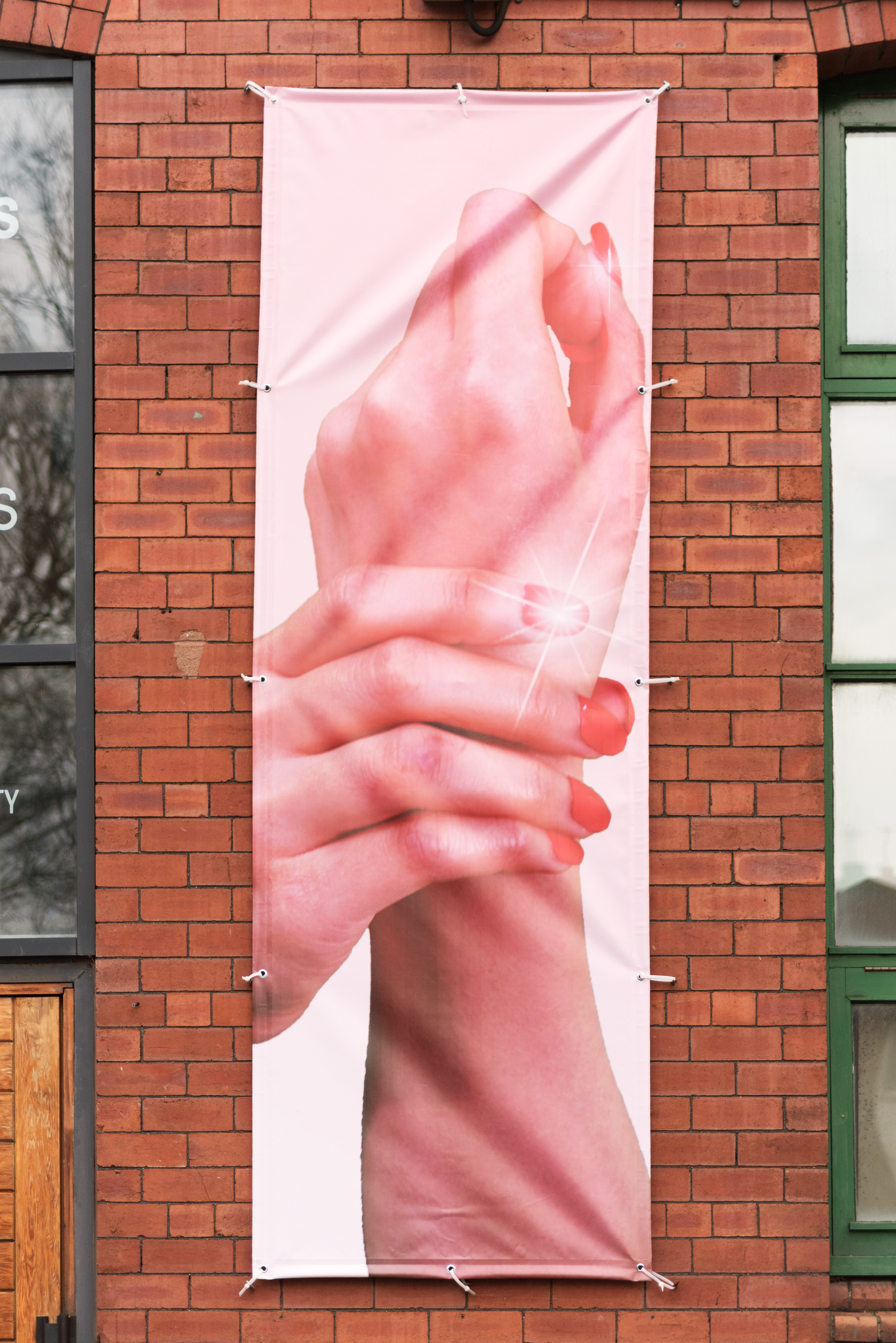 Demonstration no.3; Ellie Wadman, 2015; PVC 500gsm banner; 300 × 100cm