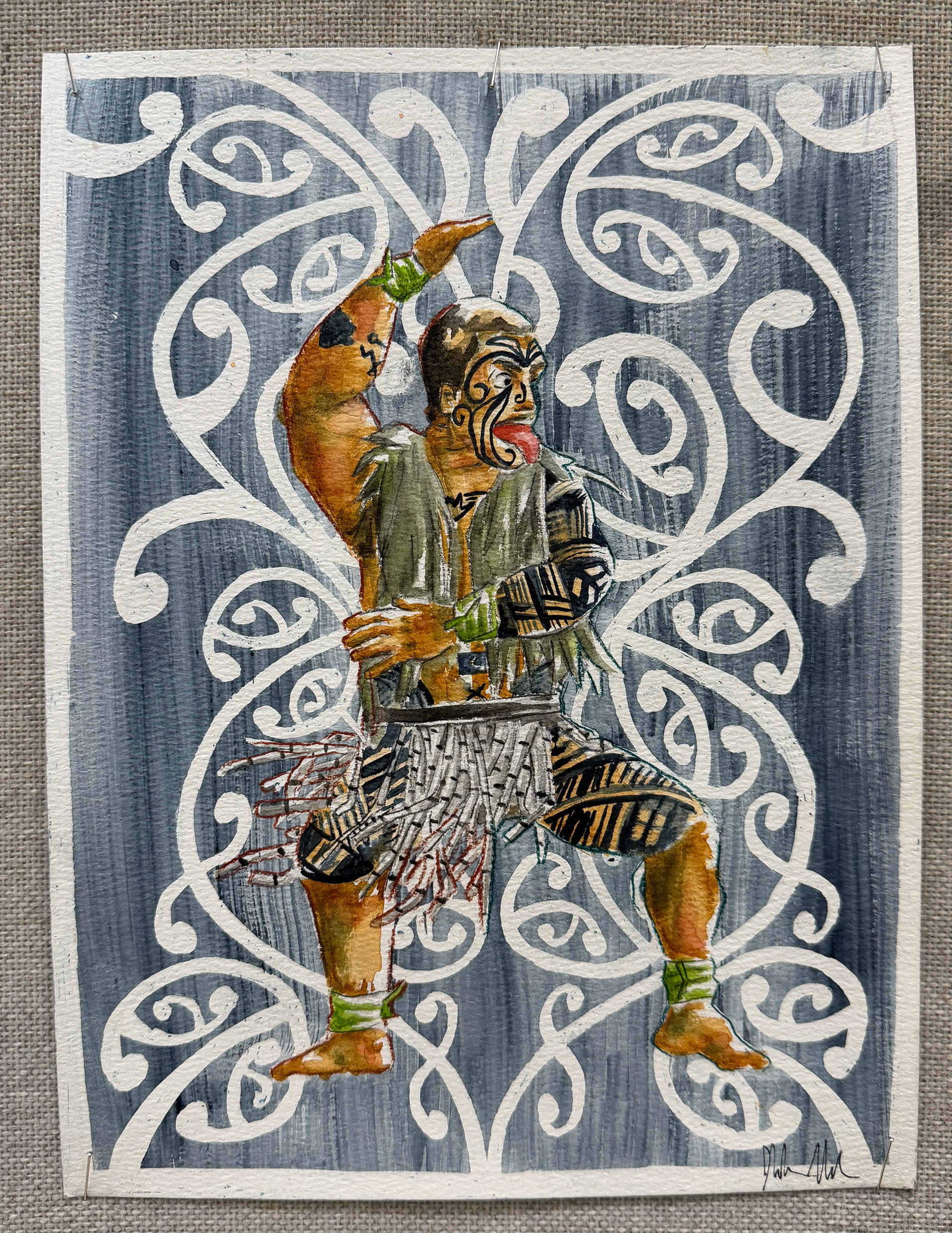 Watercolor, masking fluic