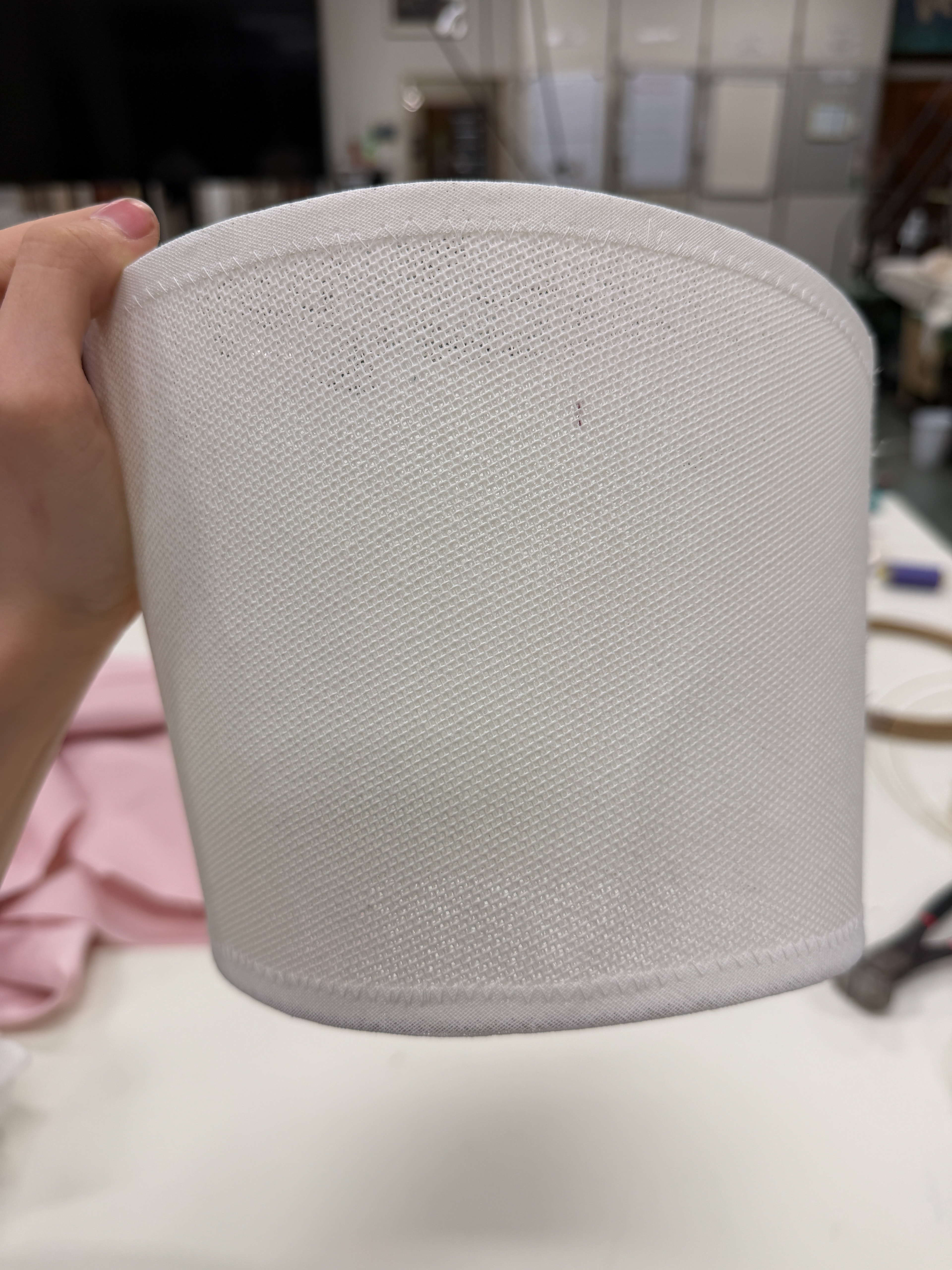 mulling wired edges with french elastic