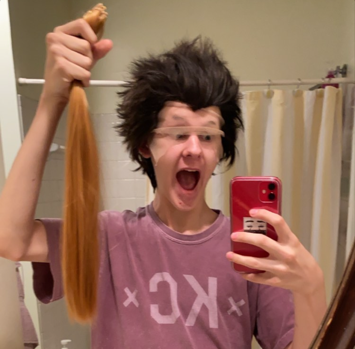 started with a brown lacefront and loose yellow wefts