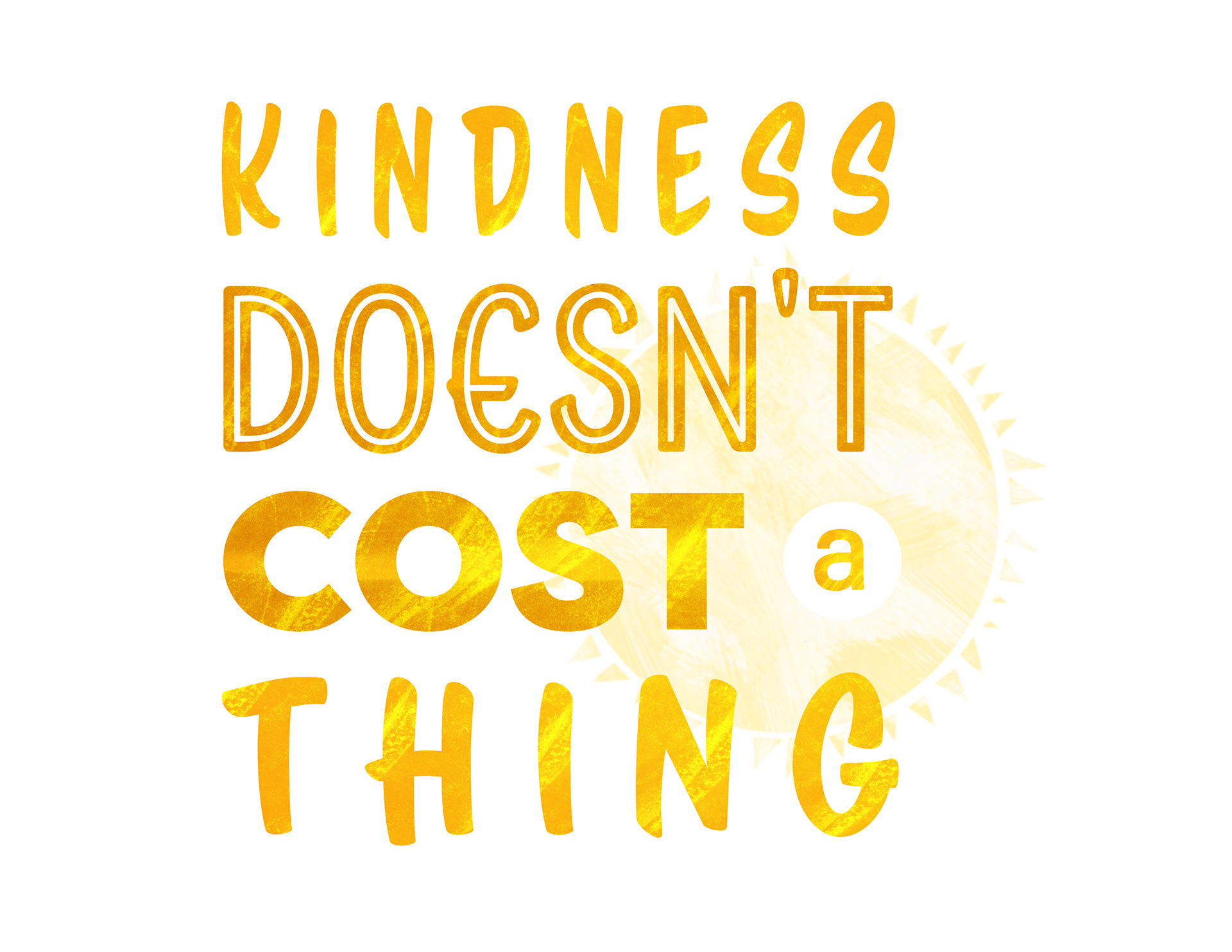 Kindness words by Jan Dolby