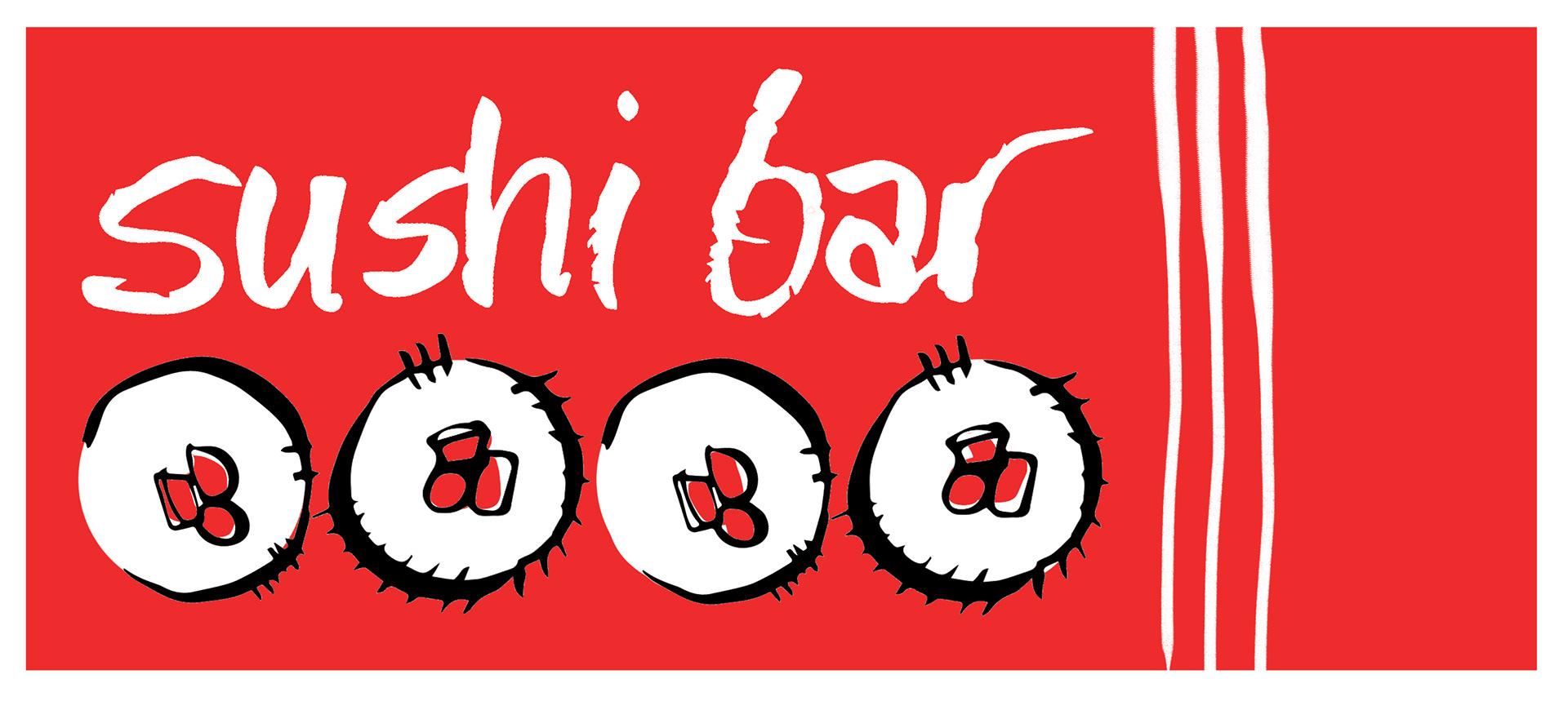 Sushi restaurant logo by Jan Dolby