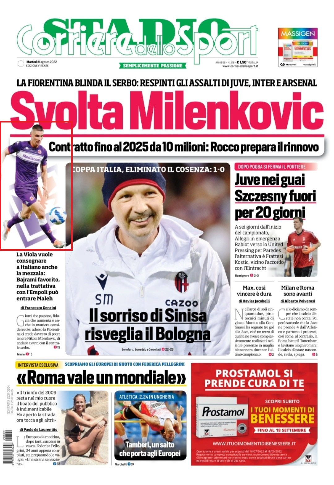 Corriere dello Sport - Milenkovic