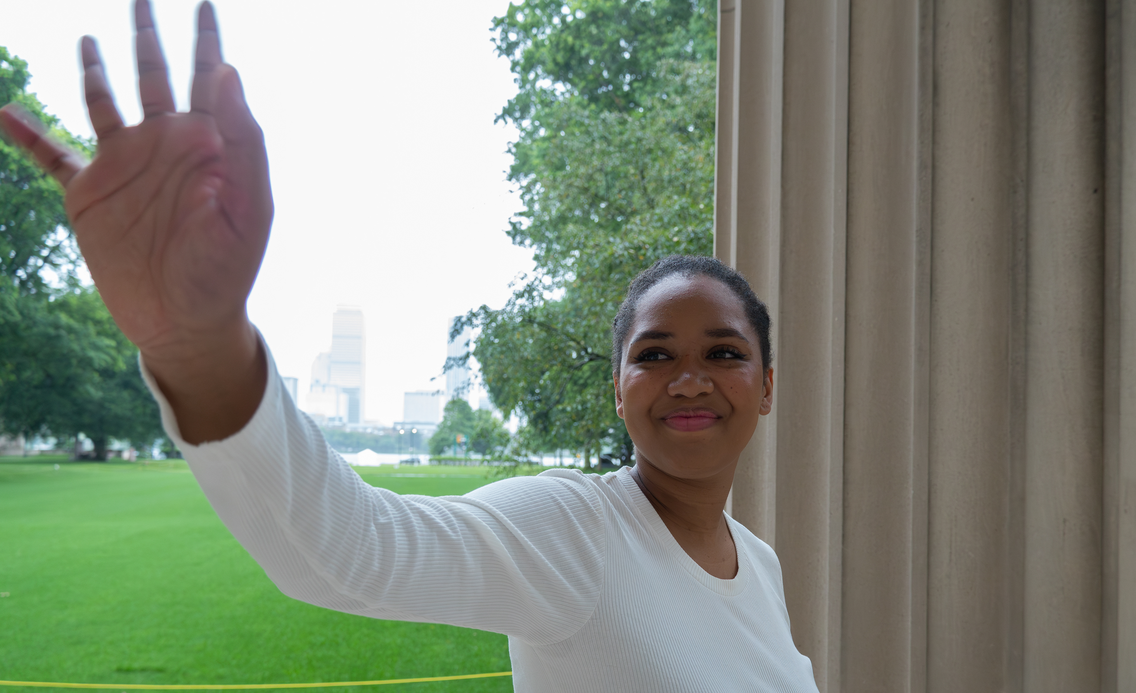 [Photo of me at Killian Court, MIT Building 10]