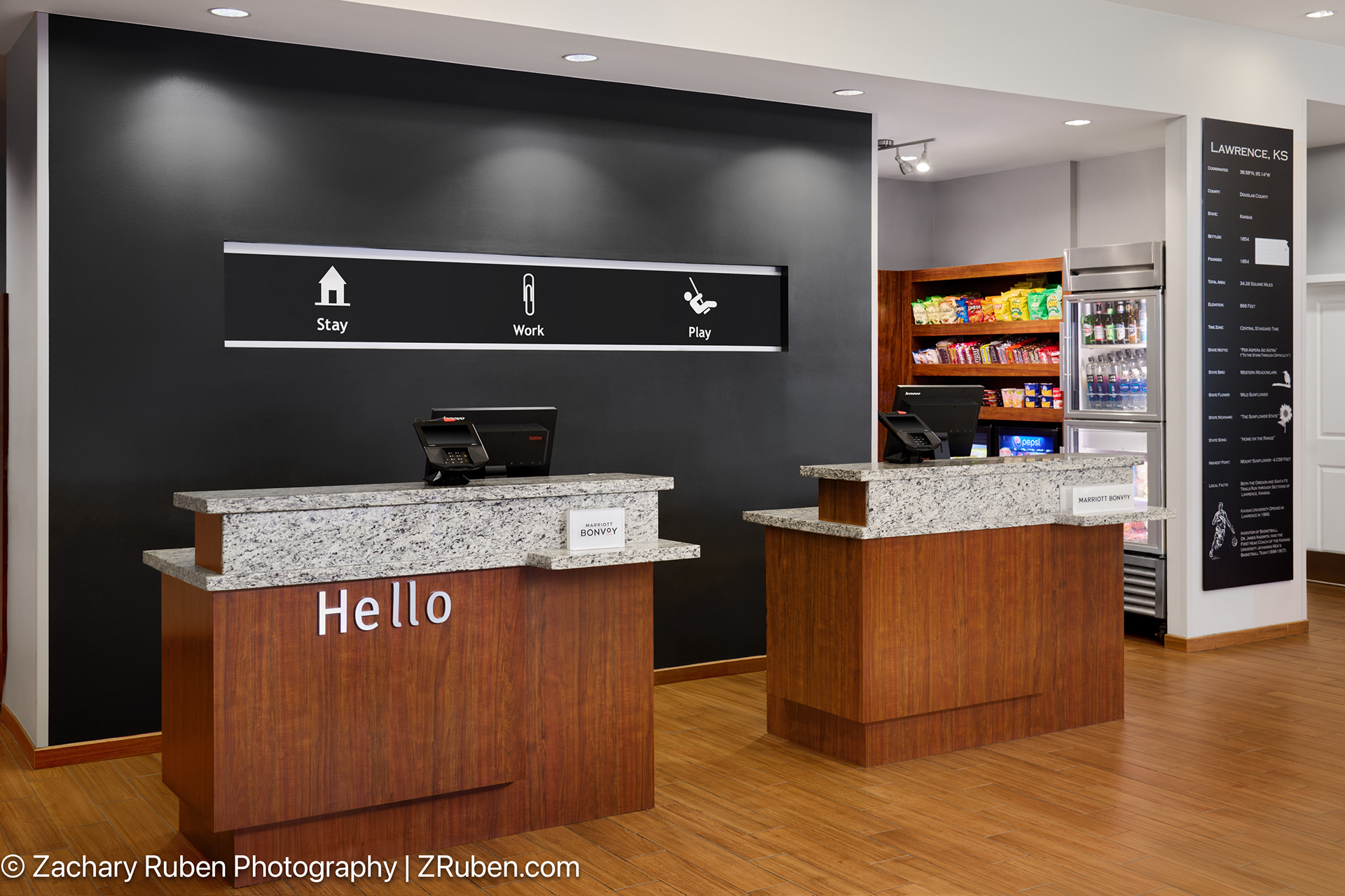 Front Desk at TownePlace Suites Lawrence Downtown