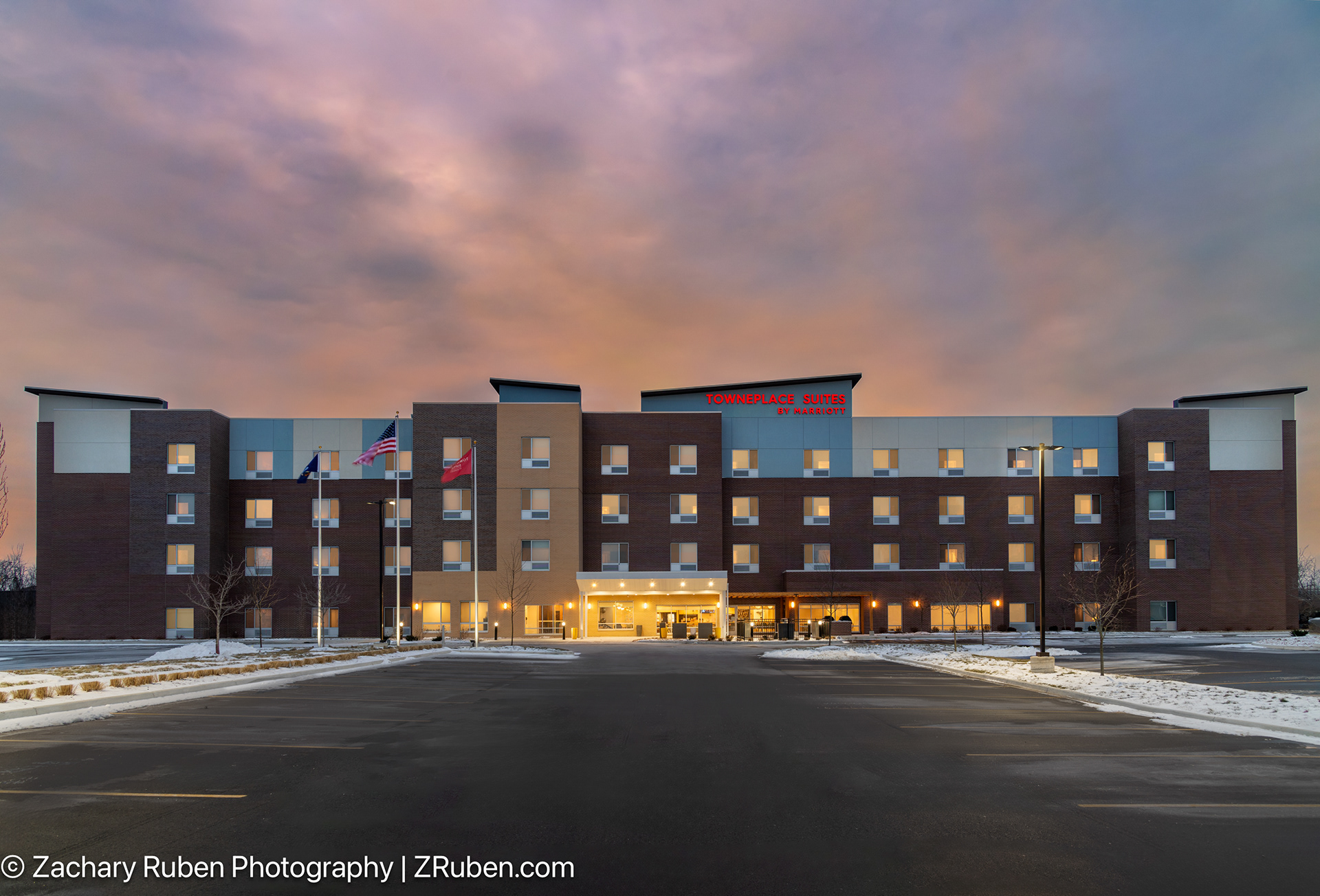 Exterior Dusk at TownePlace Suites Detroit Taylor