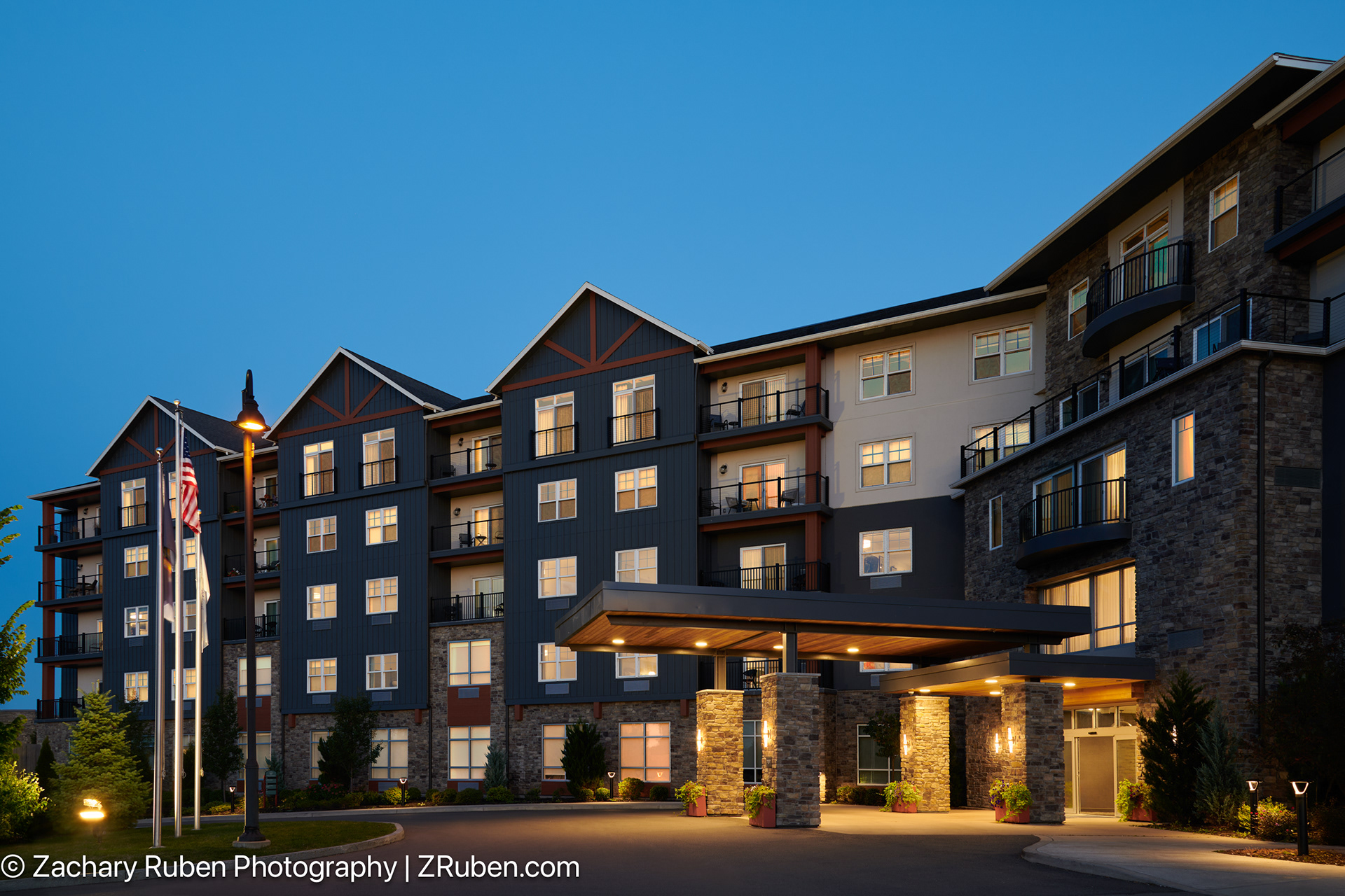 Exterior Dusk at Hotel Canandaigua, Tapestry Collection by Hilton