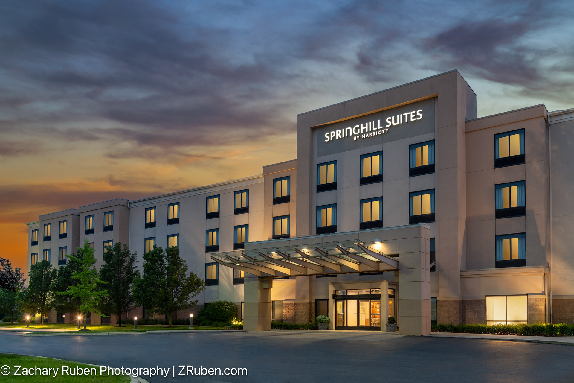 Exterior Dusk at Springhill Suites Detroit Auburn Hills