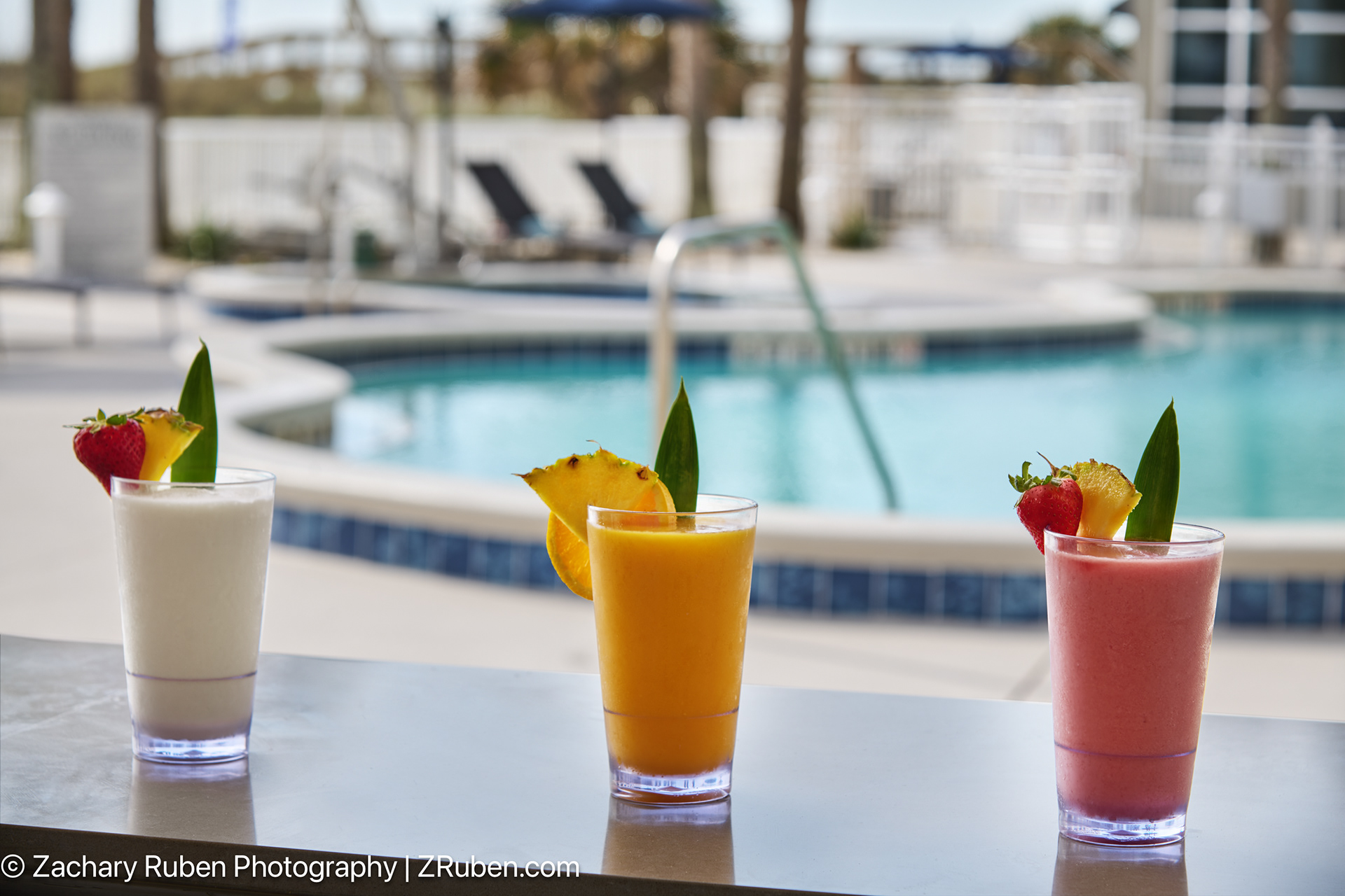 Beach Drinks at Courtyard Jacksonville Beach Oceanfront