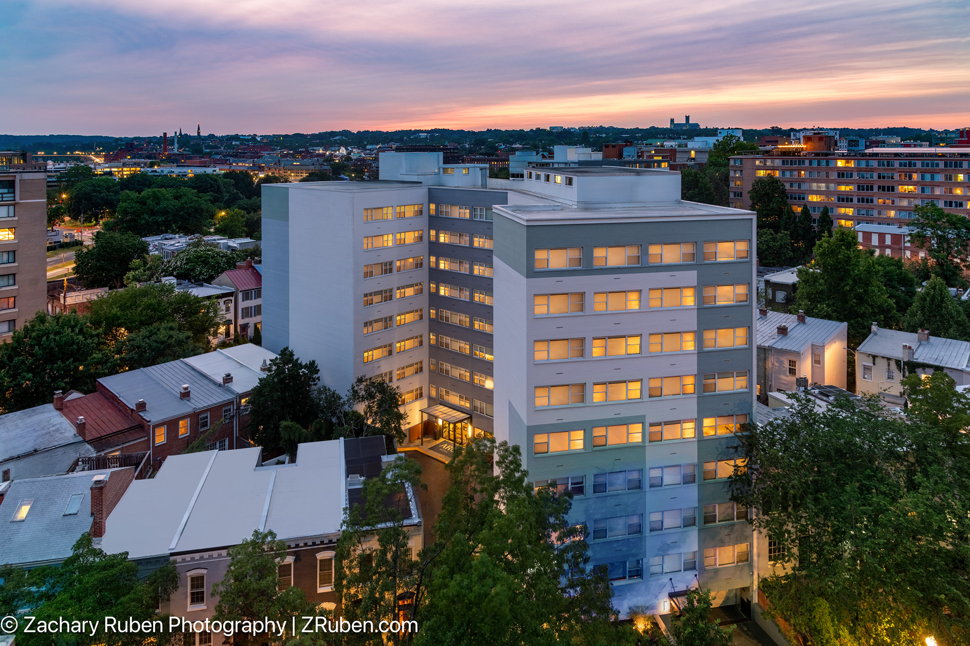 Exterior Dusk at ARC Hotel, Washington DC, Series by Marriott