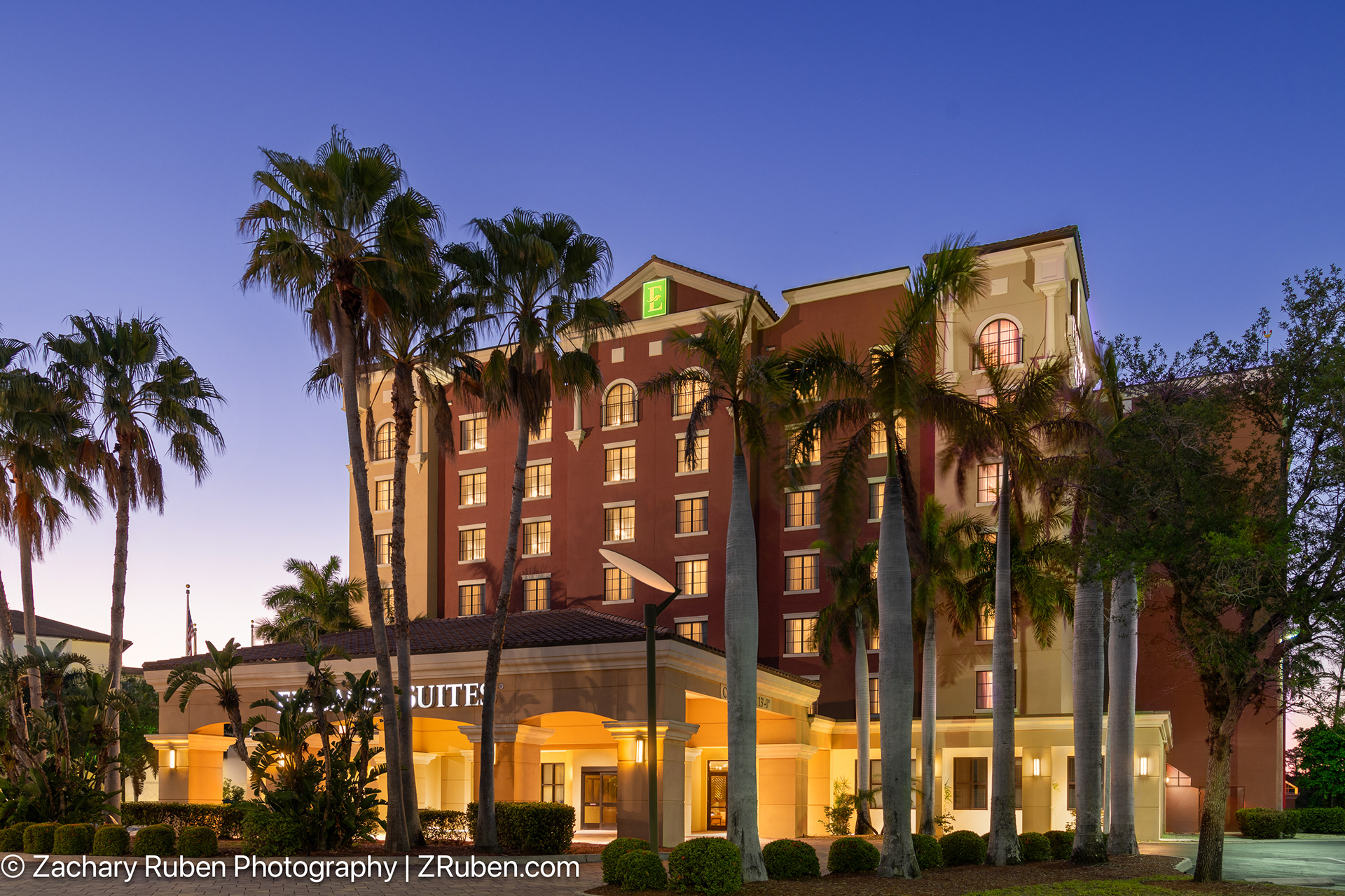 Exterior Dusk at Embassy Suites Fort Myers Estero