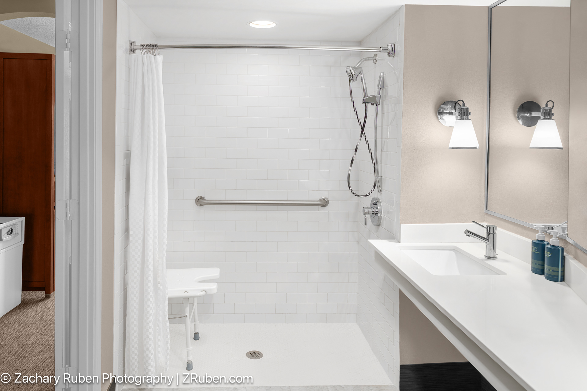ADA Roll-In Shower Bathroom at Four Points by Sheraton Orlando International Drive