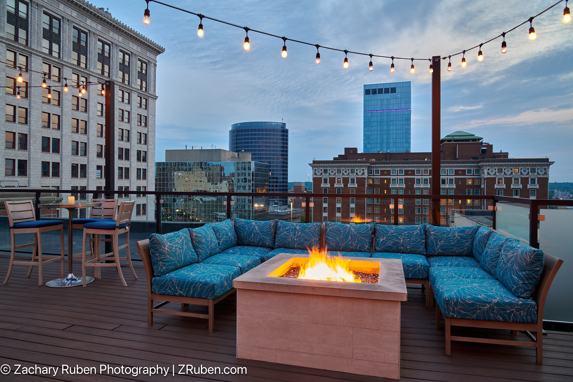 Outdoor Rooftop Patio at Homewood Suites Grand Rapids Downtown