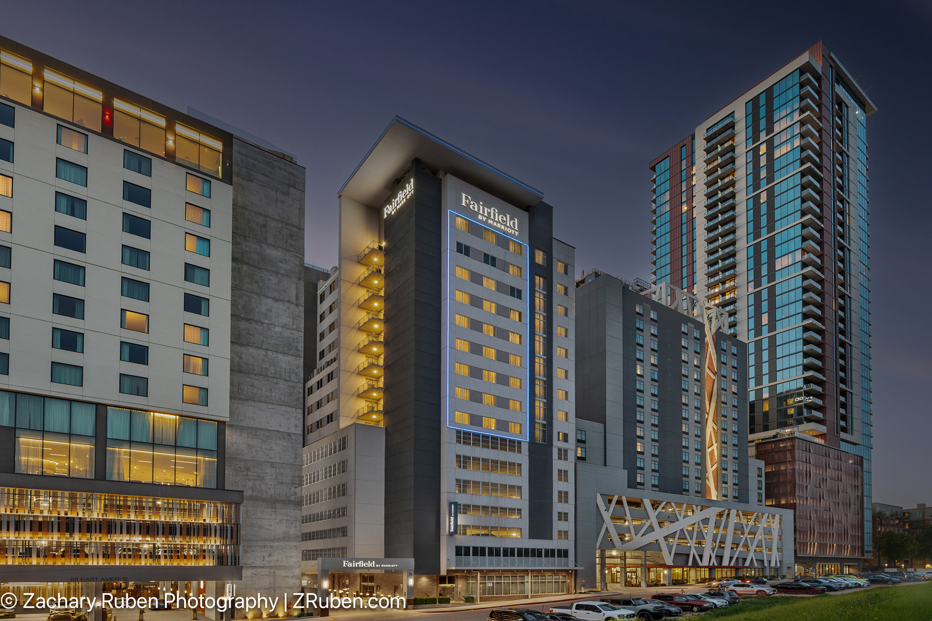 Exterior Dusk at Fairfield Inn & Suites Austin Downtown