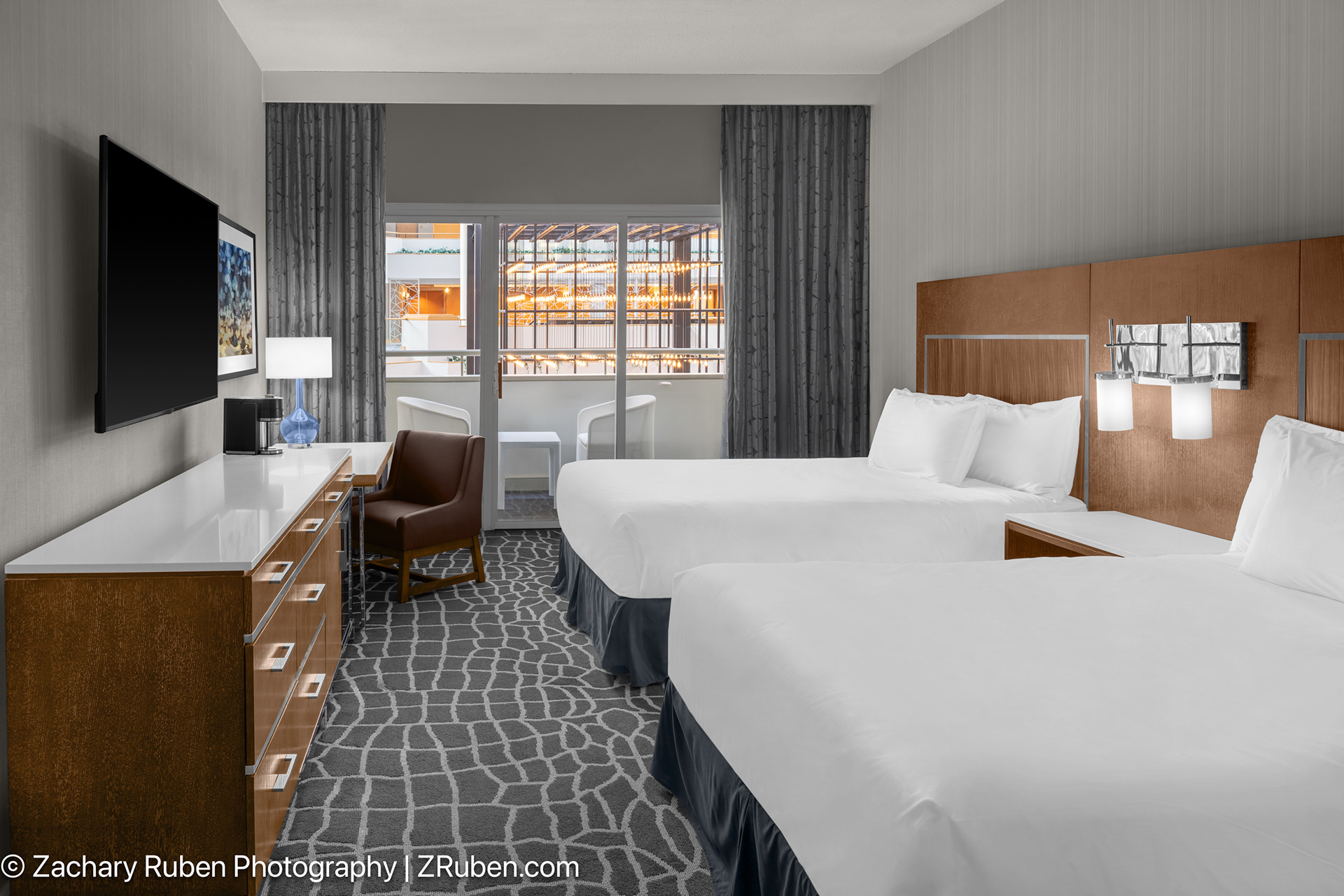 Two Queens Indoor Balcony at Hyatt Regency Princeton