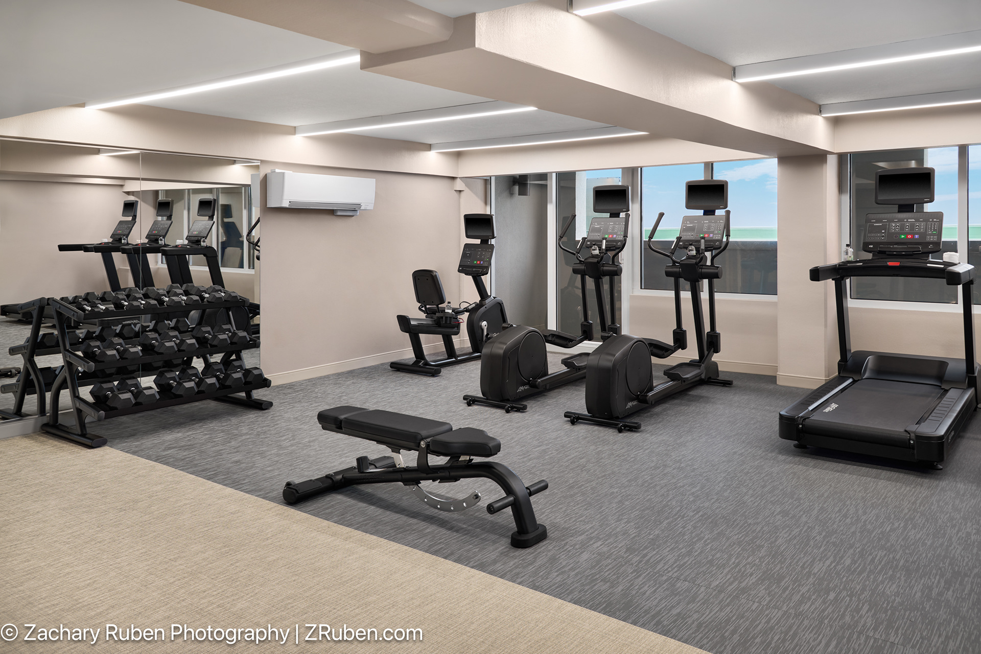 Fitness Center at Courtyard Jacksonville Beach Oceanfront