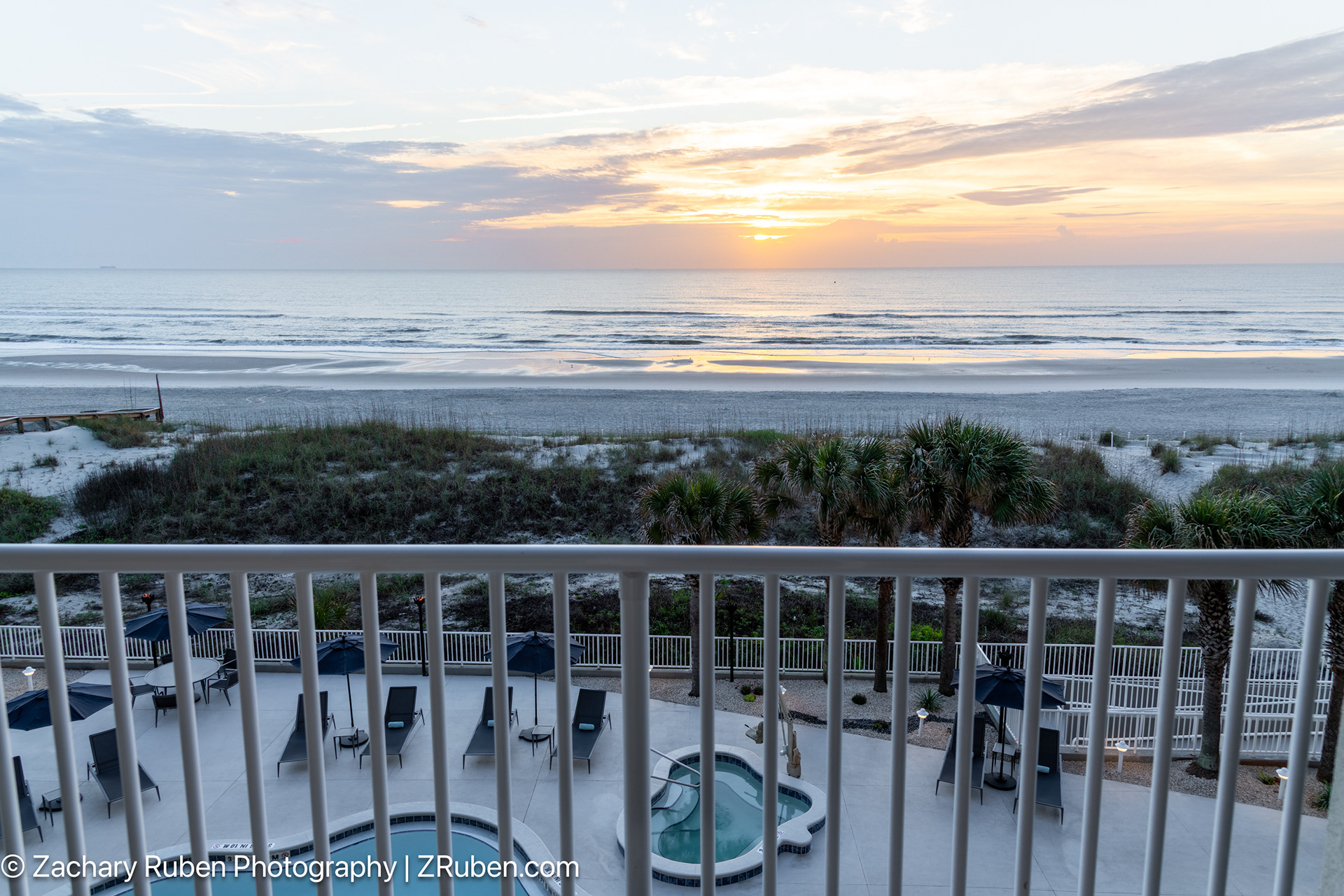 Balcony View at Courtyard Jacksonville Beach Oceanfront