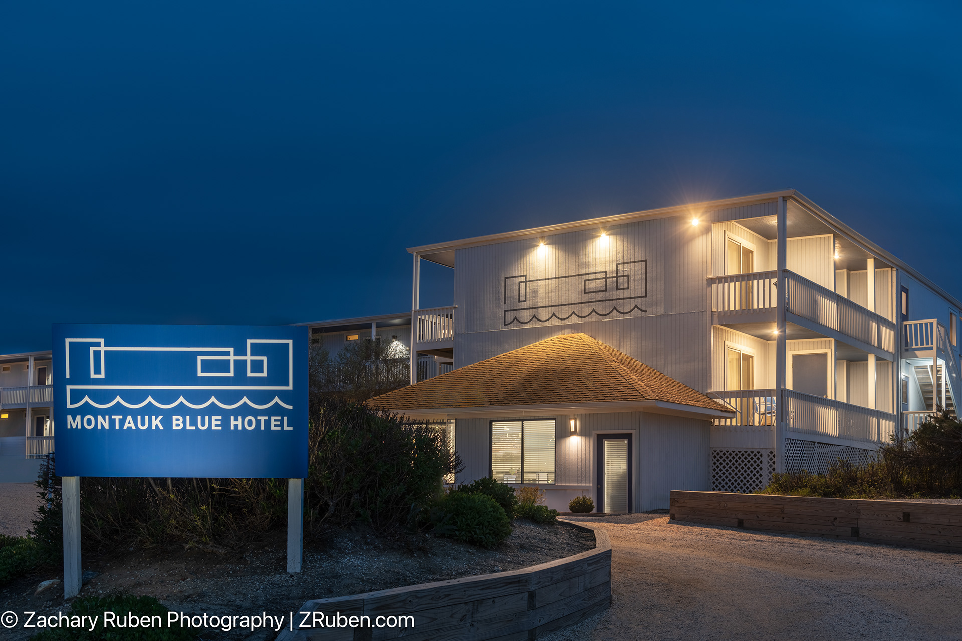 Exterior Dusk at Montauk Blue Hotel