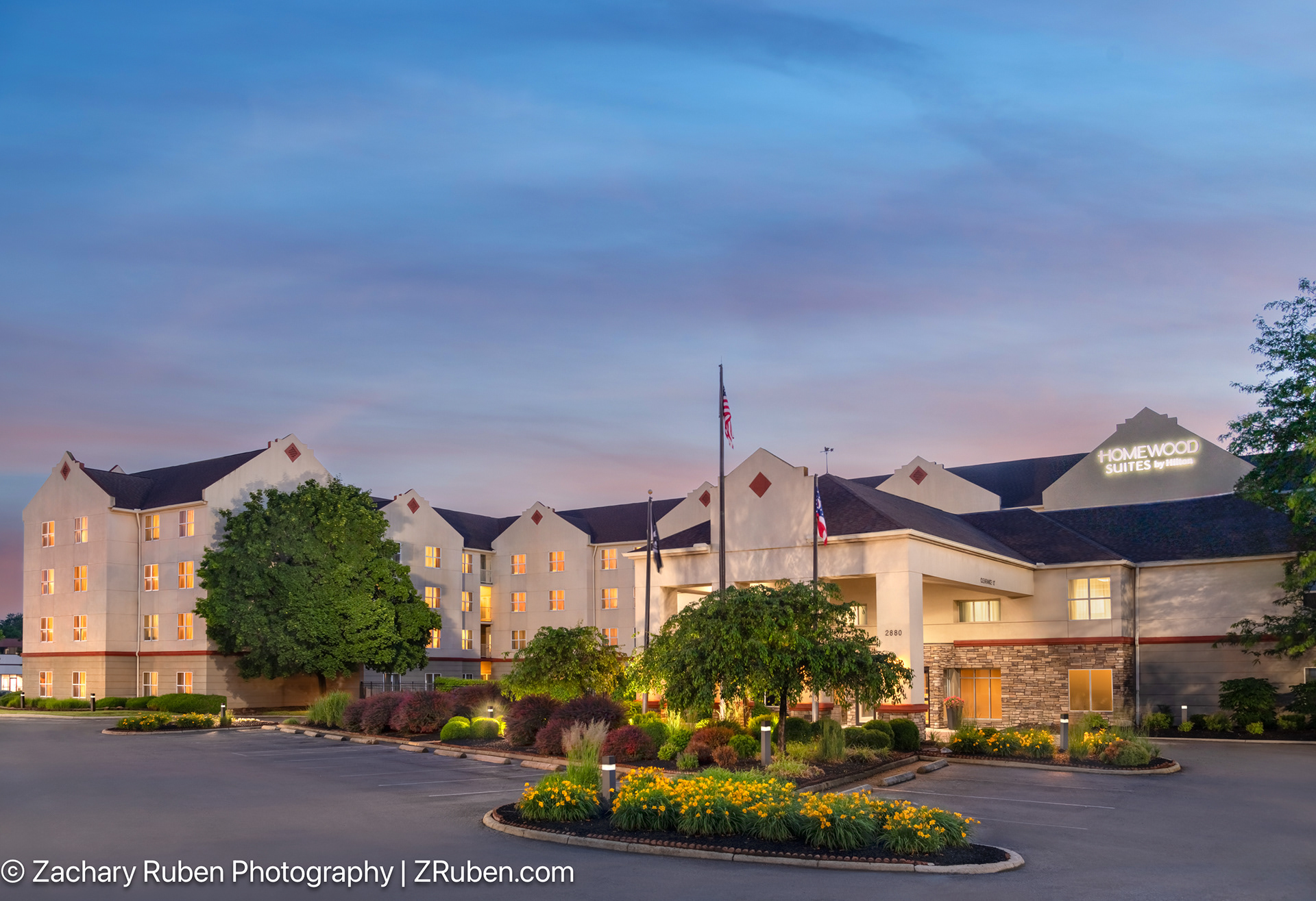 Exterior Dusk at Homewood Suites Columbus/Airport
