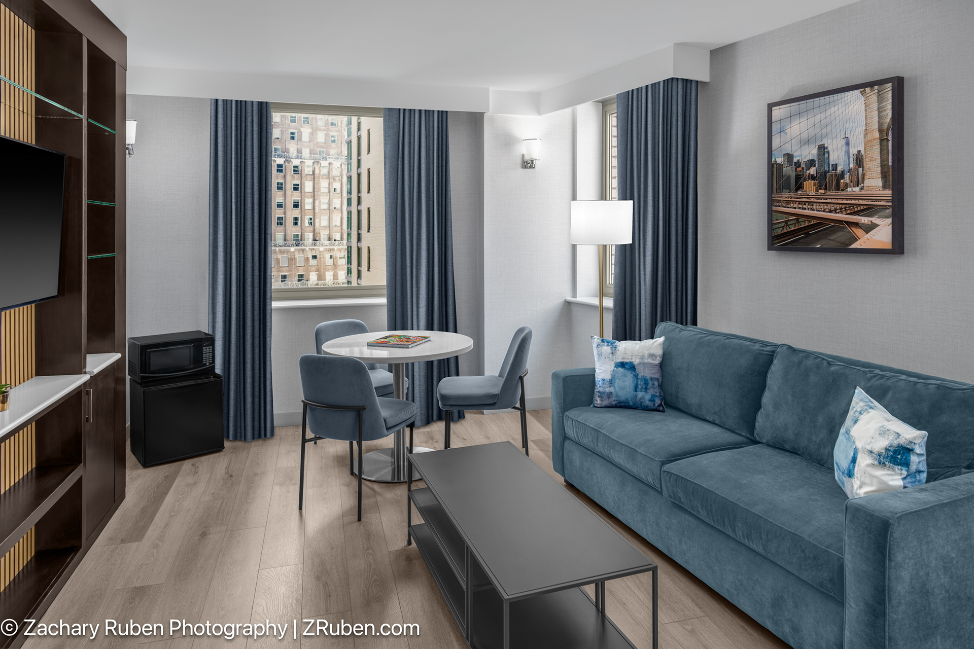 Suite Living Room at Four Points New York Downtown