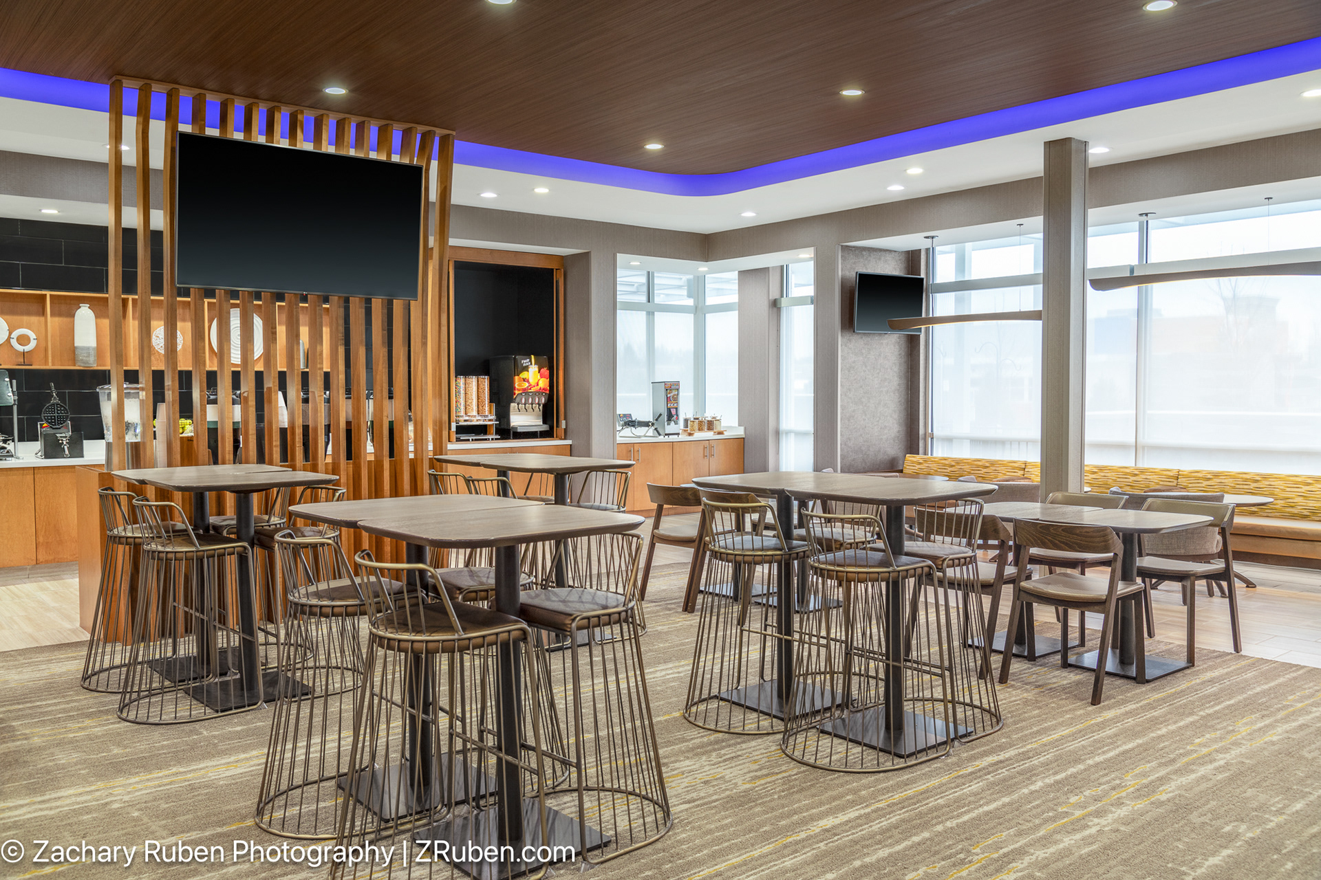 Breakfast Seating Area at SpringHill Suites Holland