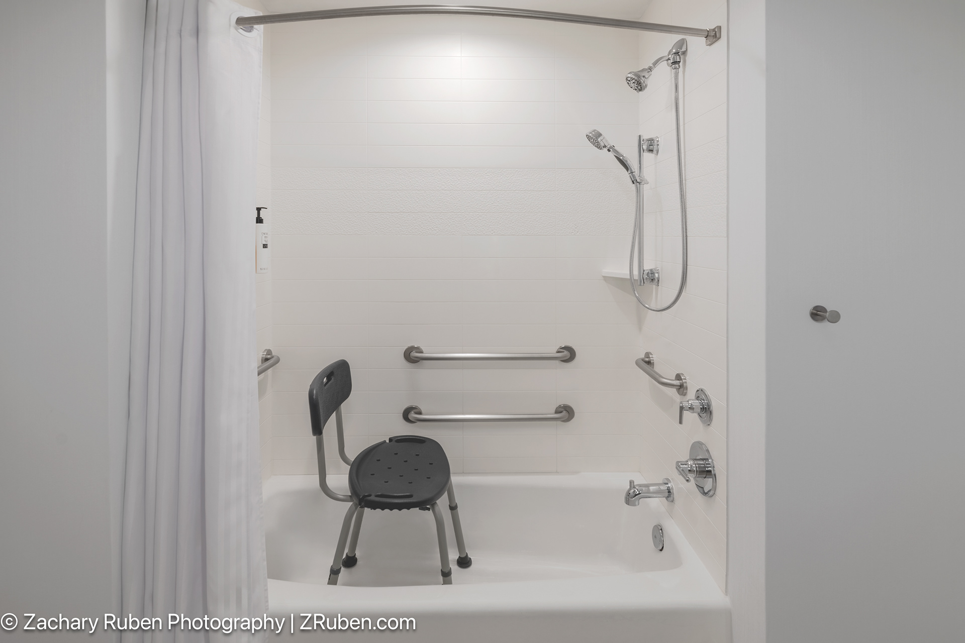 Accessible Shower/Tub Combo at Hilton Garden Inn Topeka