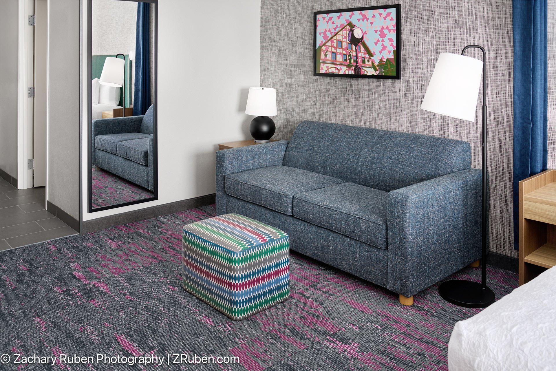 King Suite Seating Area at Home2 Suites Frankenmuth