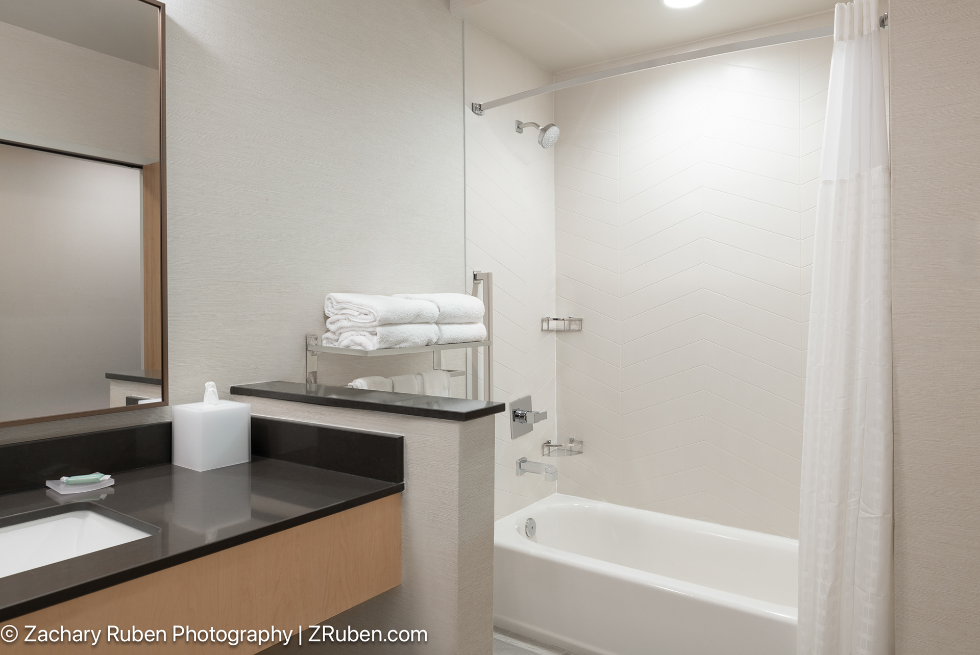 Shower/Tub Combination Bathroom  at Fairfield Inn & Suites Kansas City at the Legends