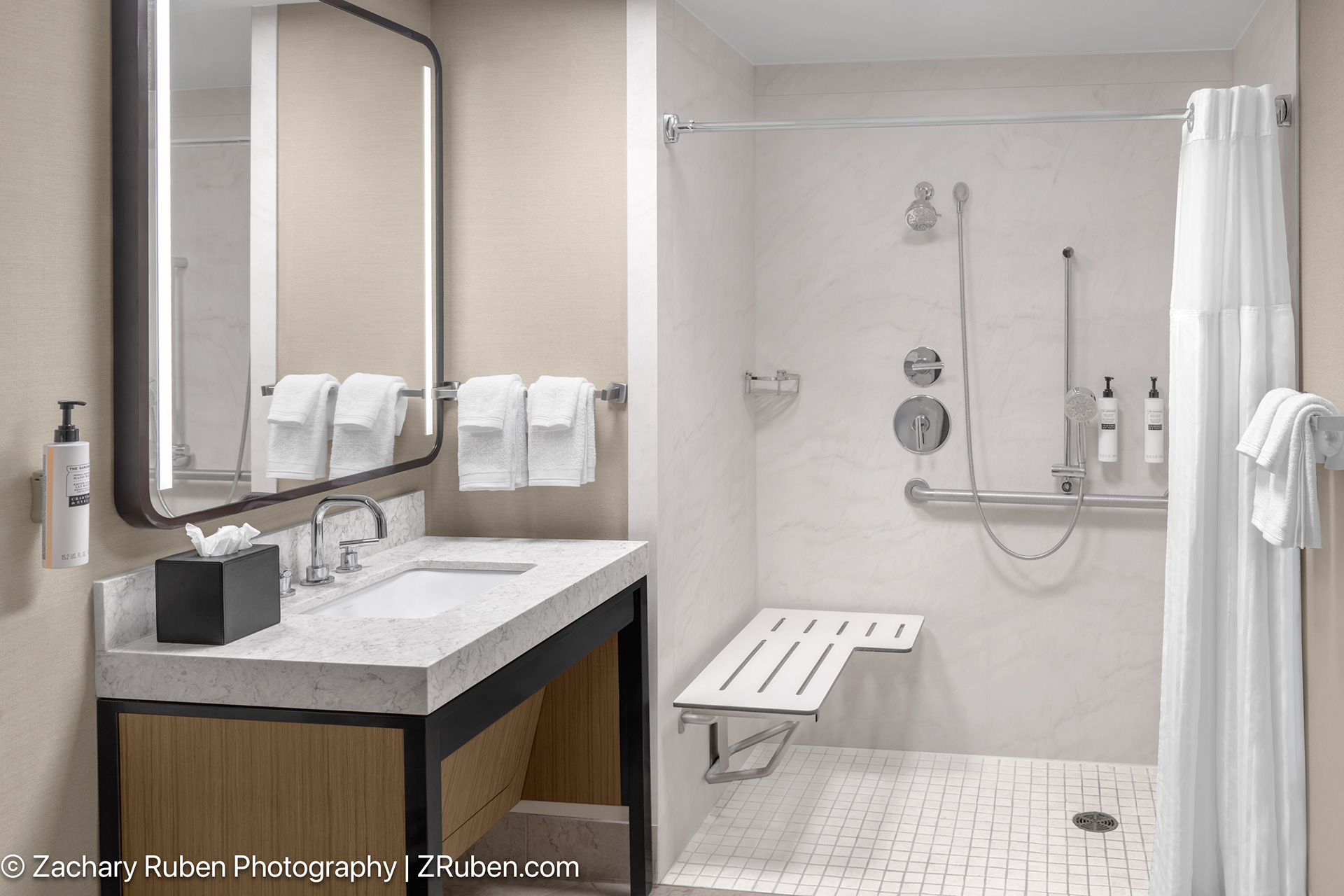 Accessible Roll-In Shower at Embassy Suites San Antonio Riverwalk Downtown
