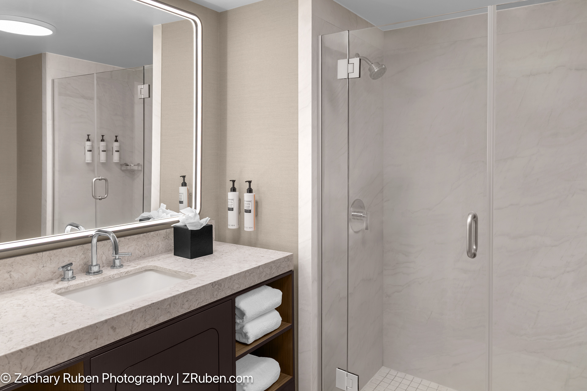 Shower Bathroom at Embassy Suites San Antonio Riverwalk Downtown