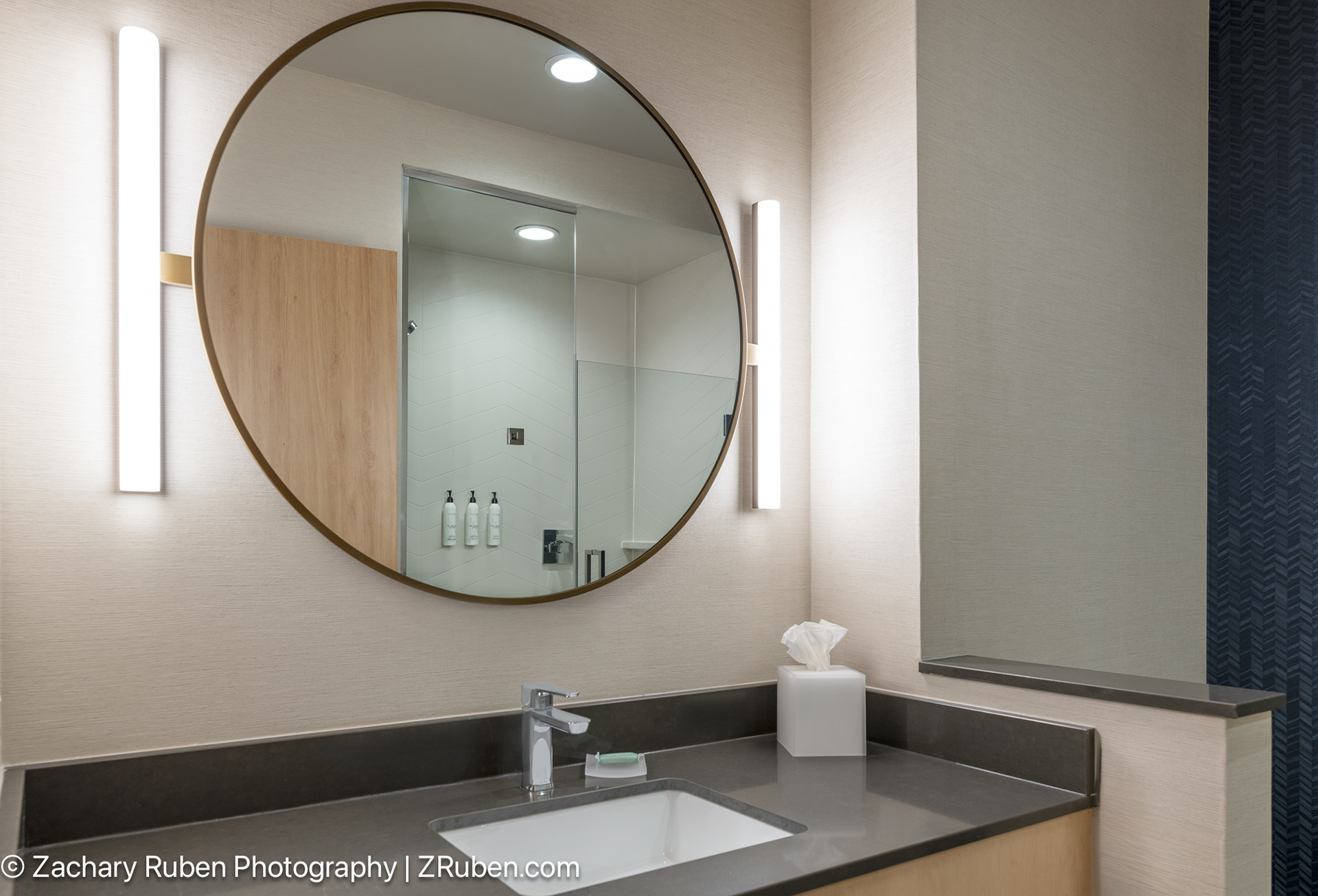 Shower Bathroom at Fairfield Inn & Suites Kansas City at the Legends