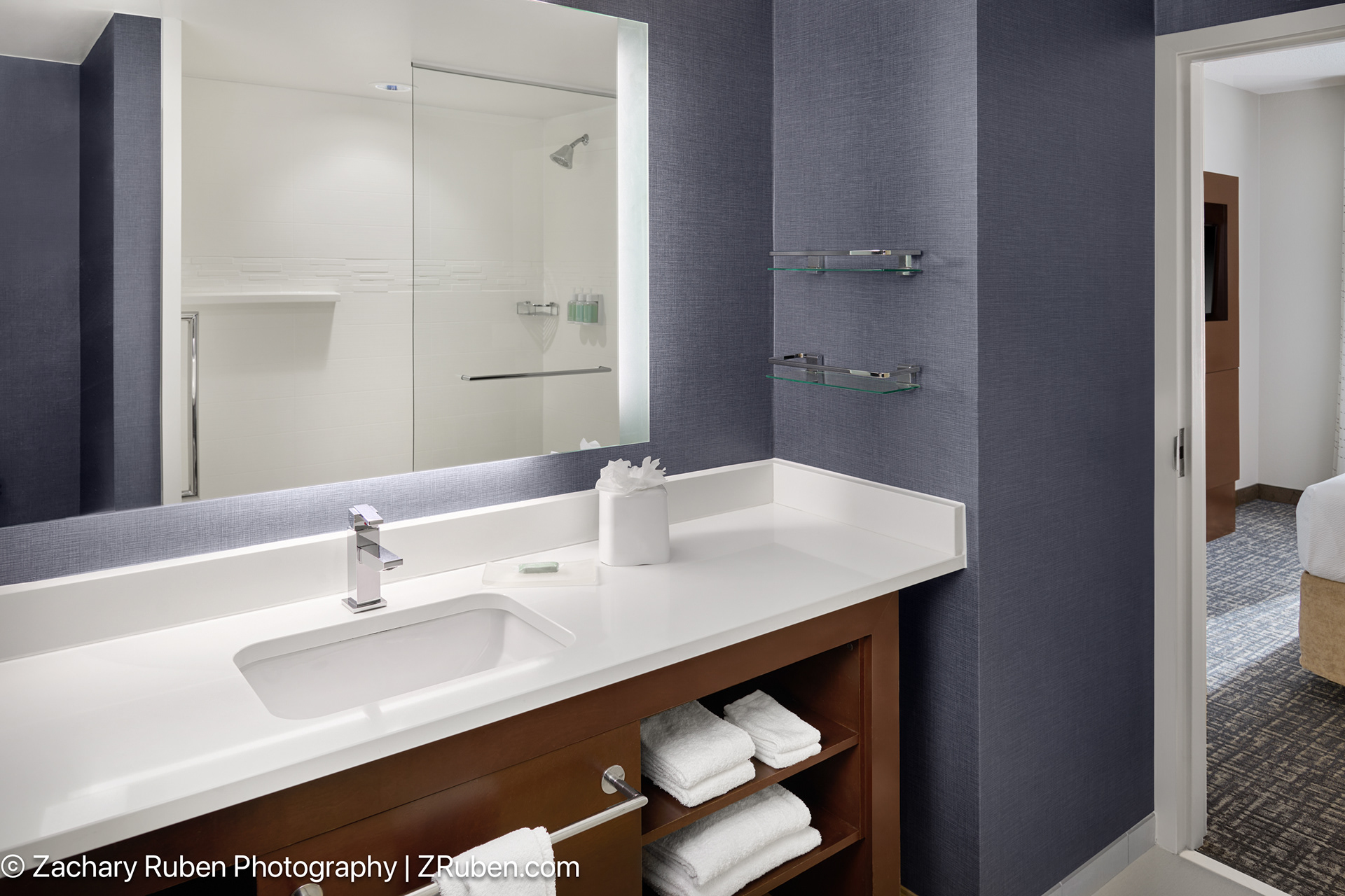 Shower Bathroom at Residence Inn Charlotte Airport