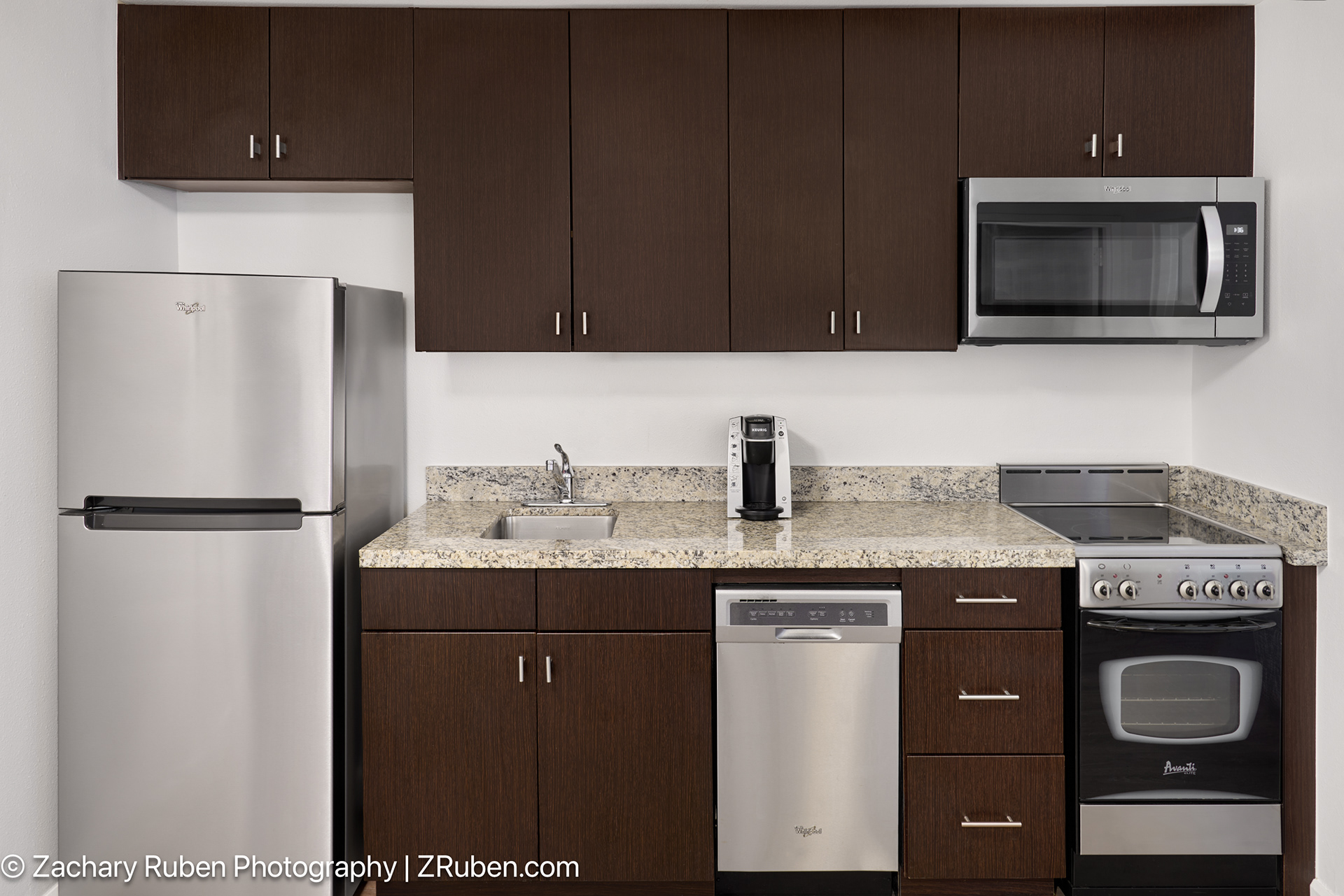 Kitchen at TownePlace Suites Lawrence Downtown